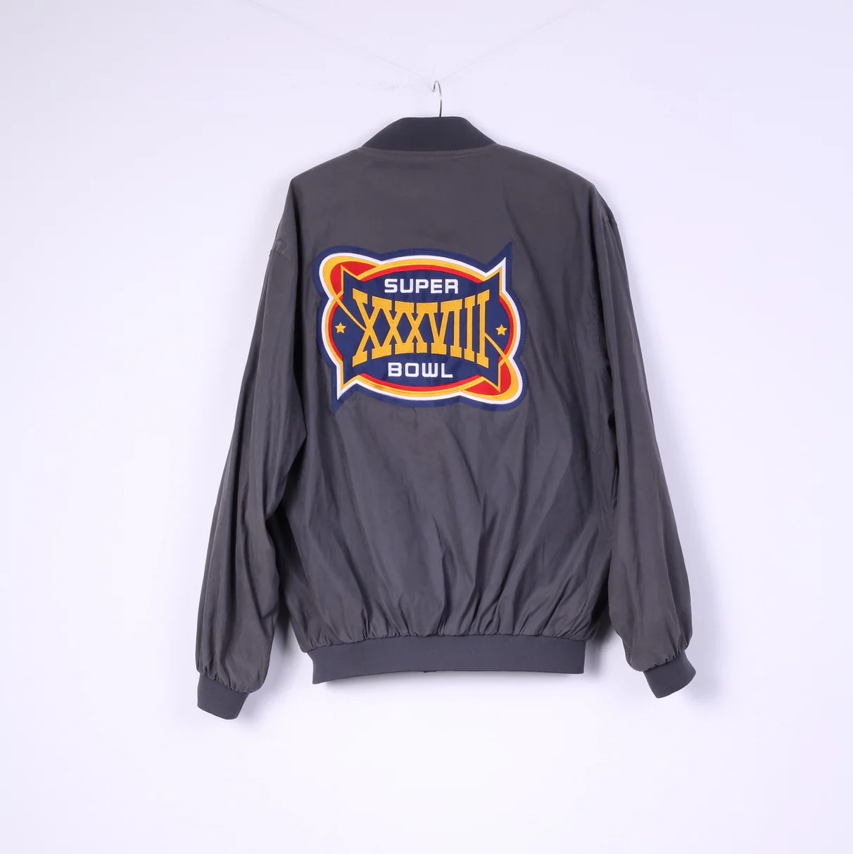 NFL New England Patriots Men M Jacket Grey Zip Up Super Bowl XXXVIII Top - Image 7