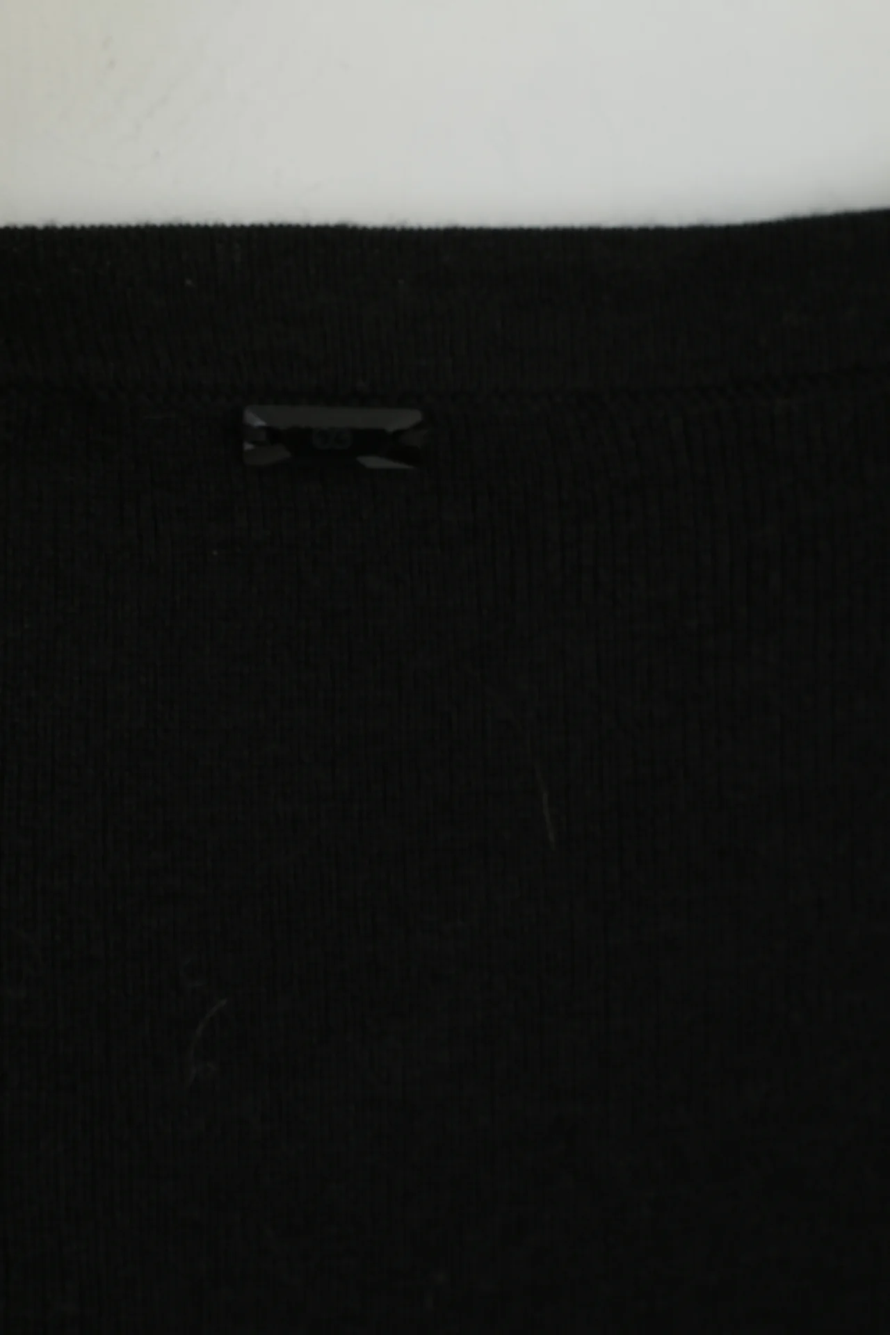 ESCADA Sport Women M Dress Black Viscose Cotton Blend Midi Flounces - Image 8