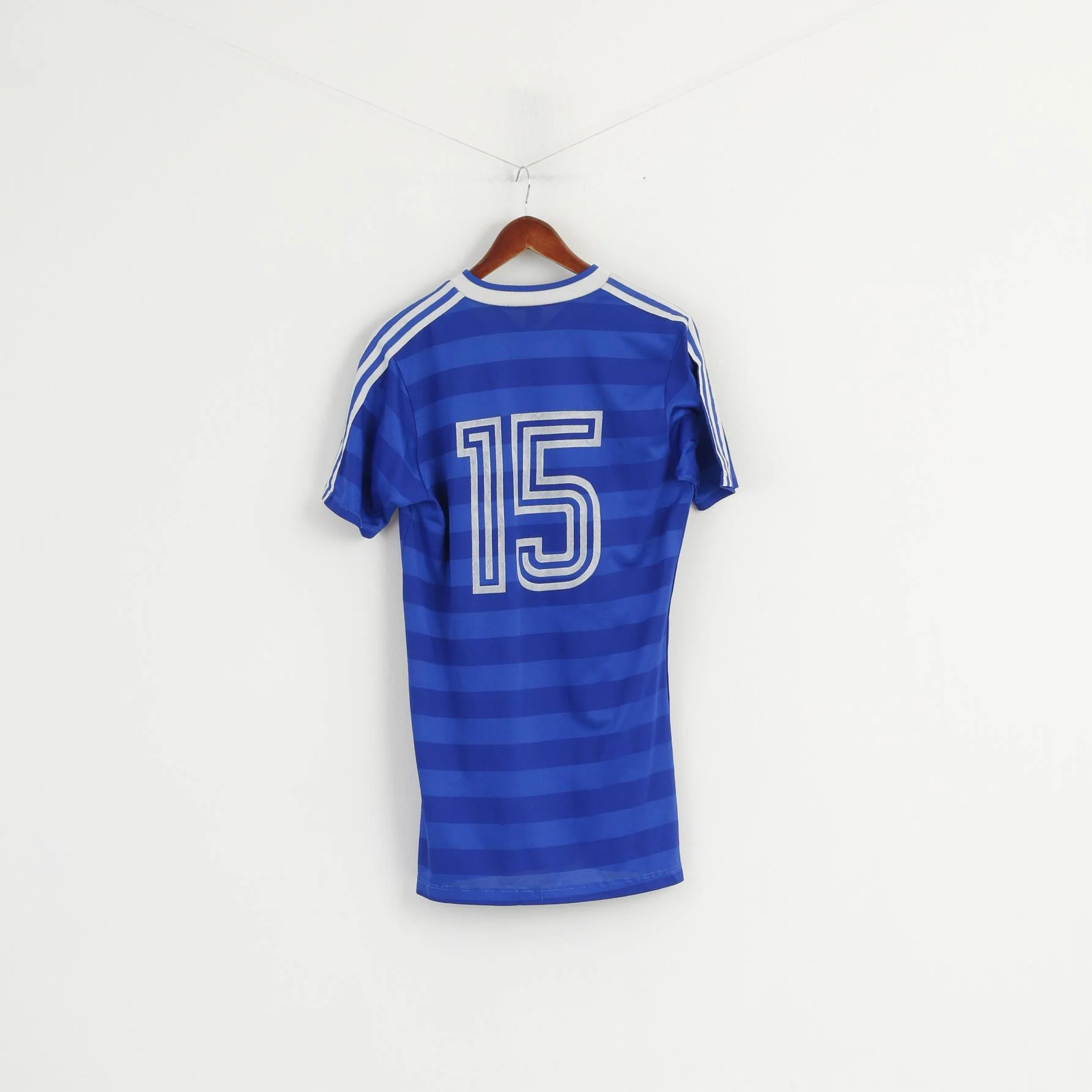 Adidas Men L (M) Shirt Blue Ergee #15 Vintage Made in West Germany Jersey Top - Image 6