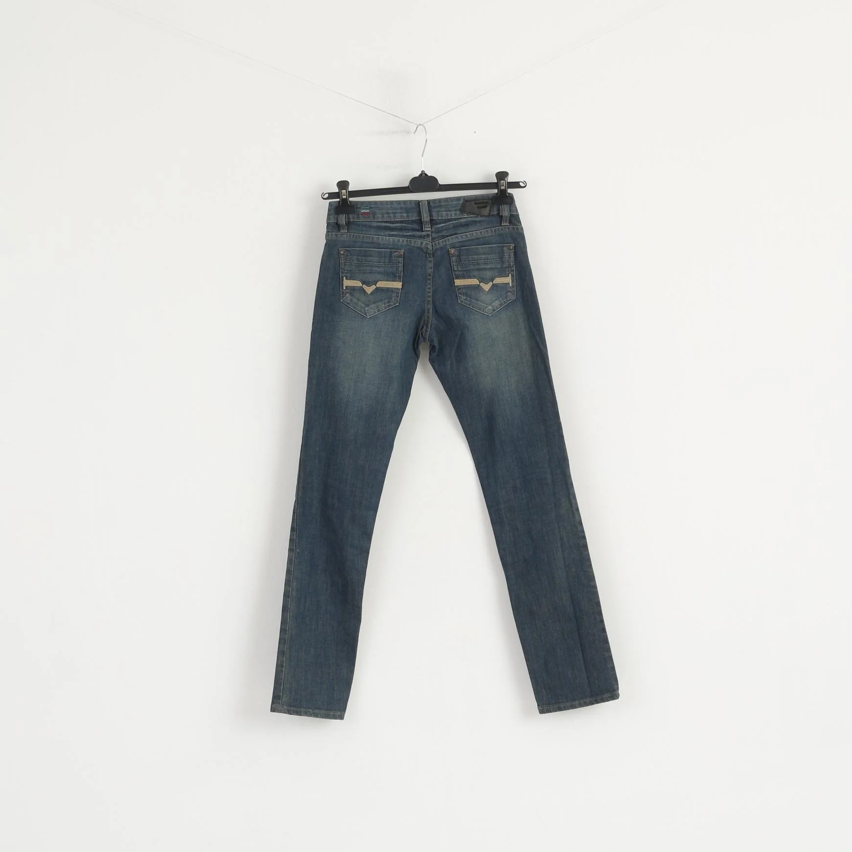 Diesel Industry Women 29 Jeans Trousers Navy Denim Cotton Italy Classic Pants - Image 6
