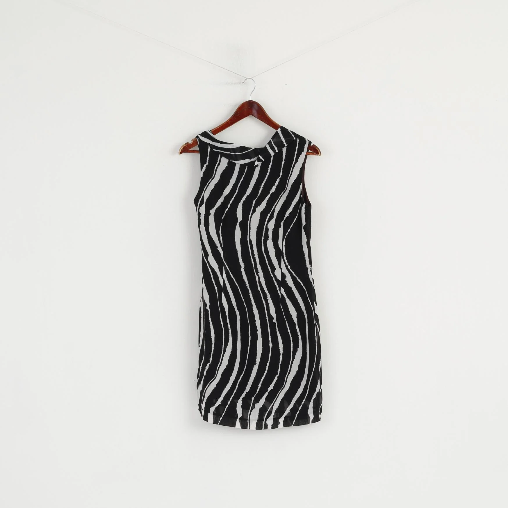 Donna Ricco New York Women 8P S Dress Black & White Petite Mini Cocktail - Image 4