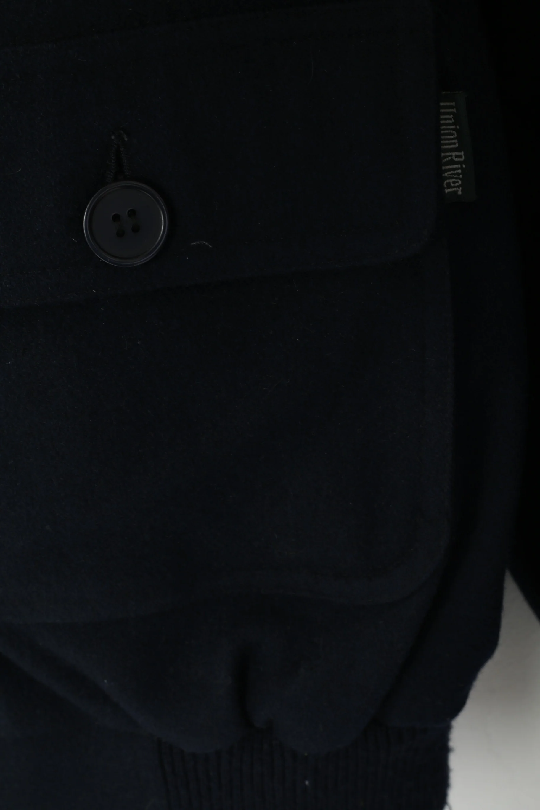 Union River Men M 44/46 Jacket Navy Wool Classic Outdoor Casuals Zip Up Top - Image 4