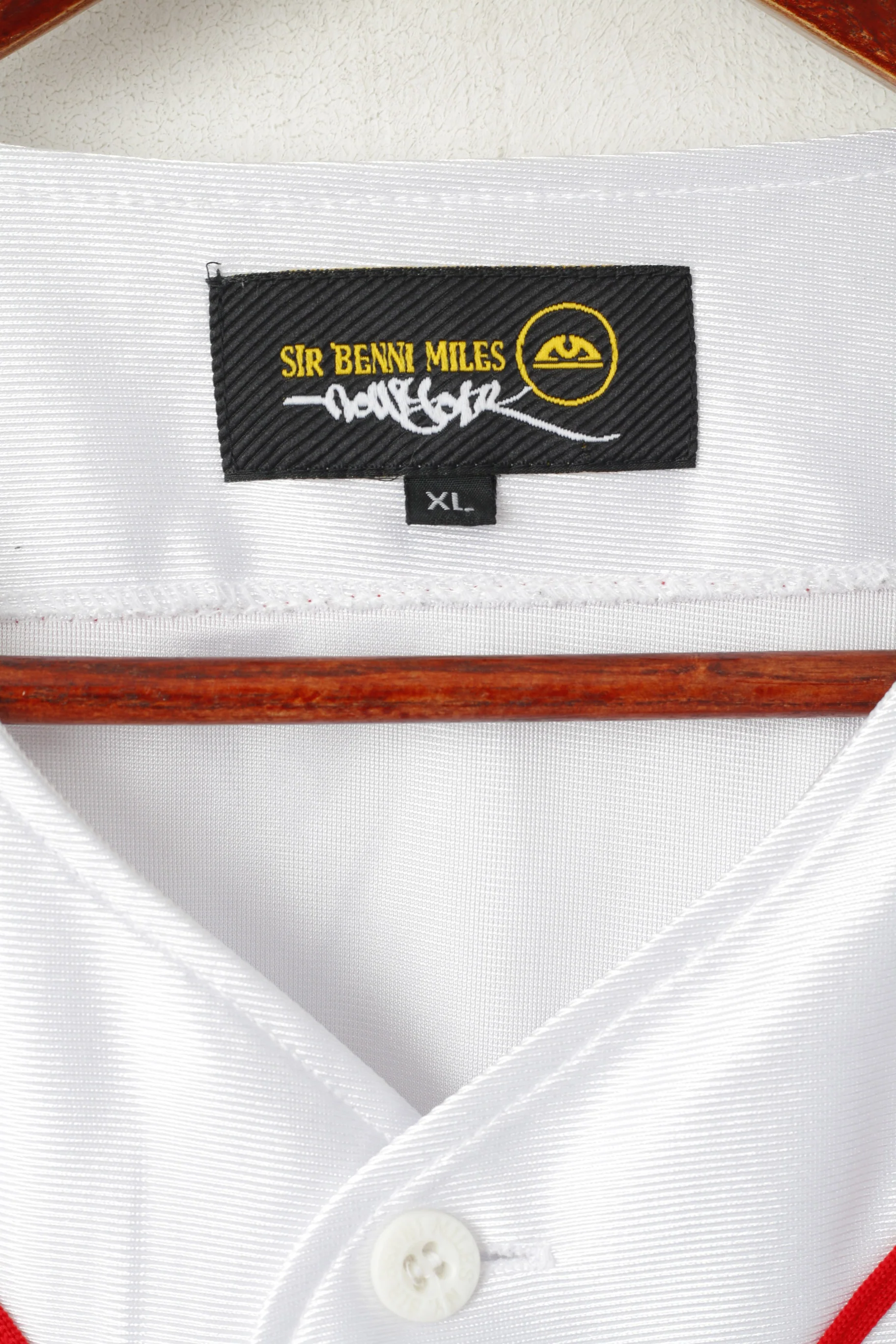 Sir Benni Miles Men XL Shirt White Shiny Limietd Edition Team Sport Jersey Vest - Image 3
