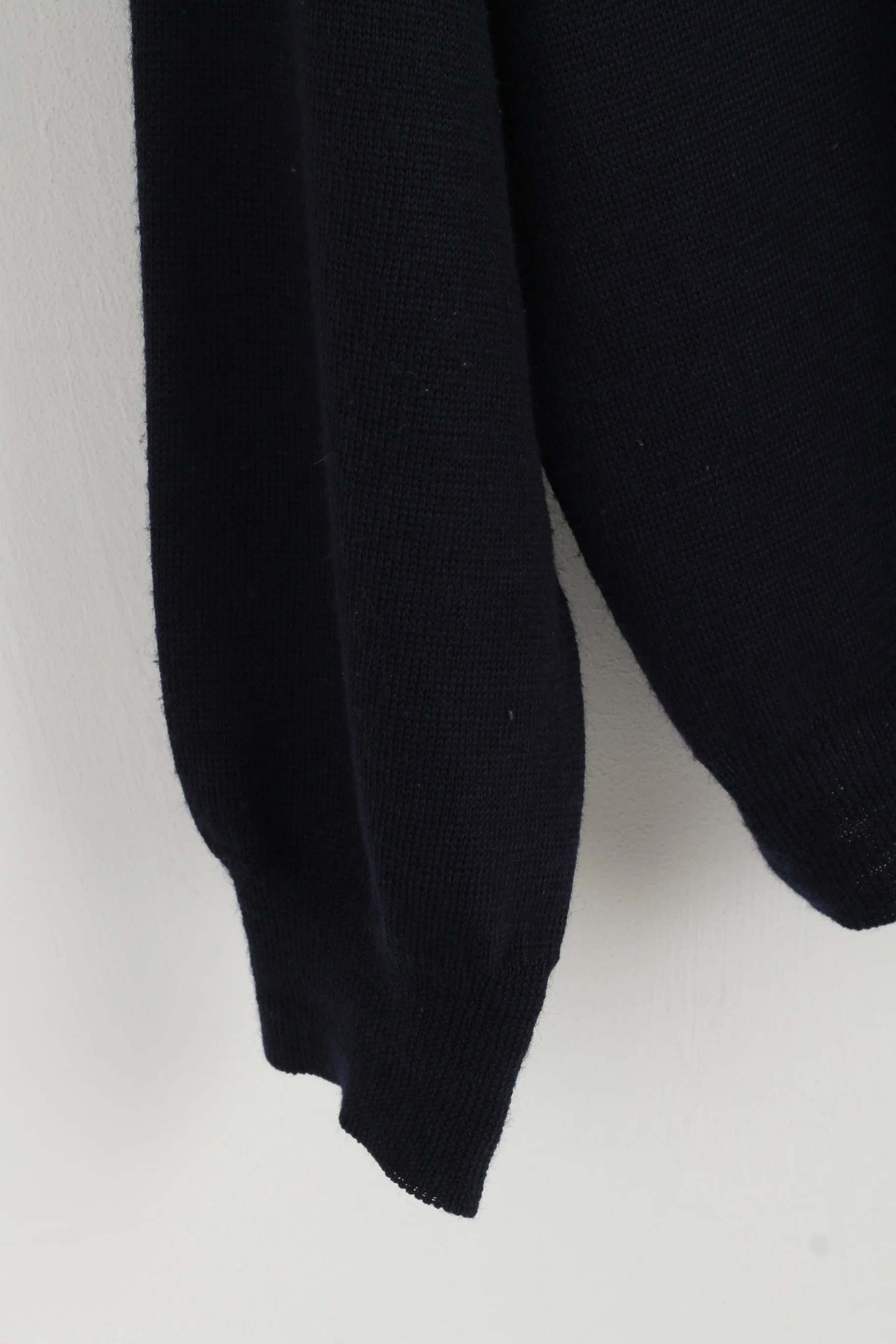 Clubmate Men 56 XXL Jumper Navy Wool Blend Retro V Neck Classic Sweater - Image 3