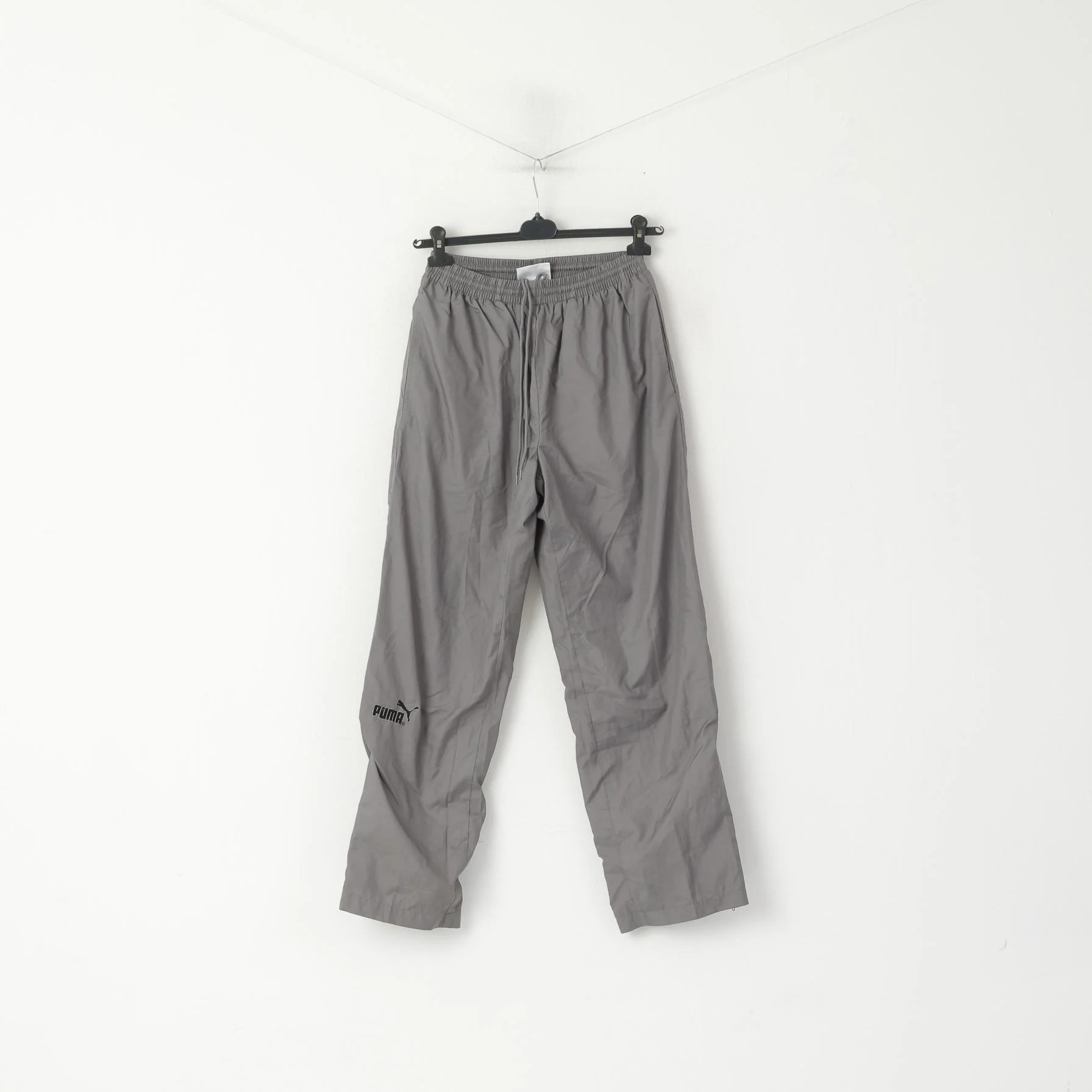 Puma Men S Sweatpants Grey Sport Retro Sportswear Zip Leg Tracksuit Bottoms