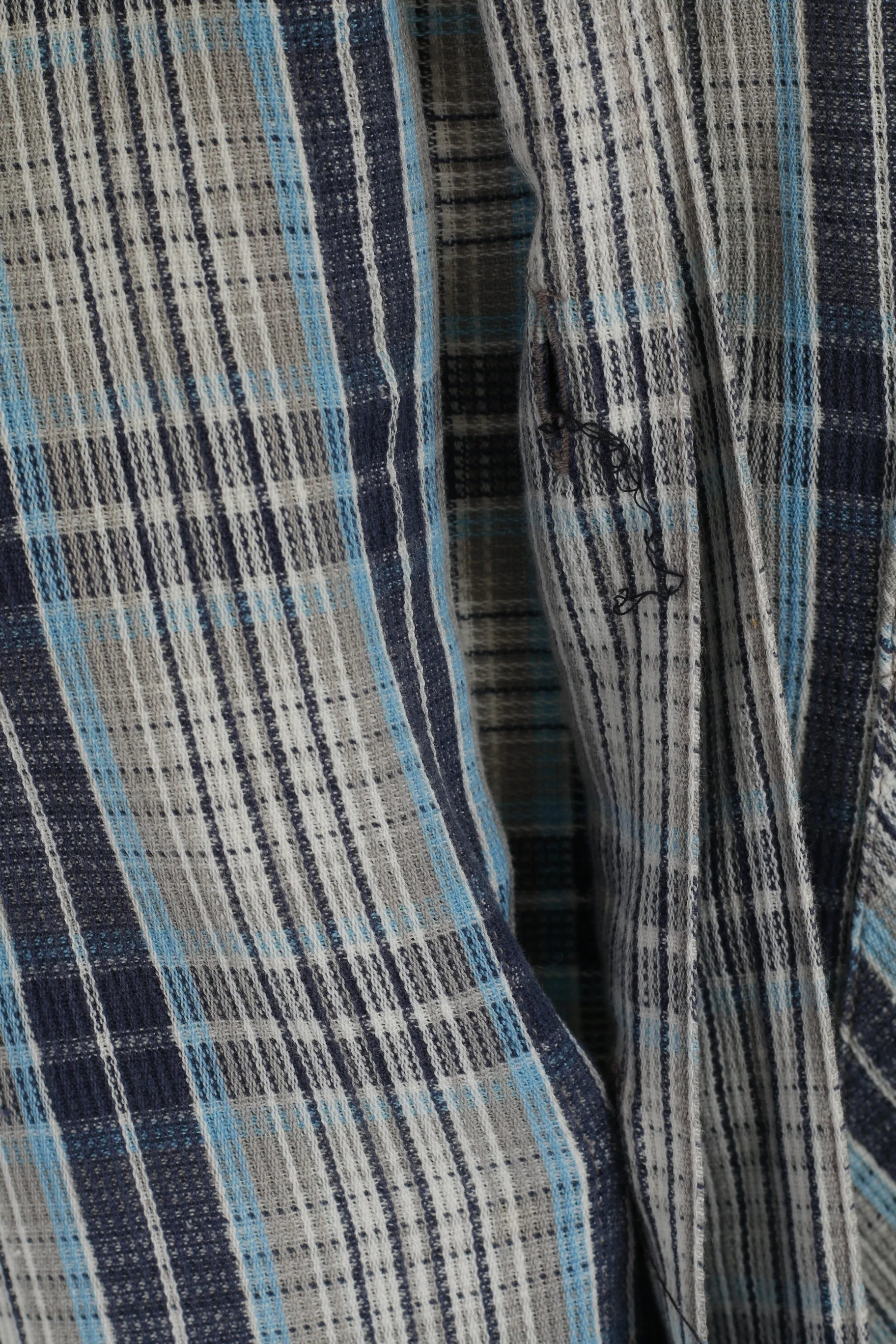 Levi's Men M (L) Casual Shirt Blue Check 100% Cotton Pocket Long Sleeve Top - Image 4