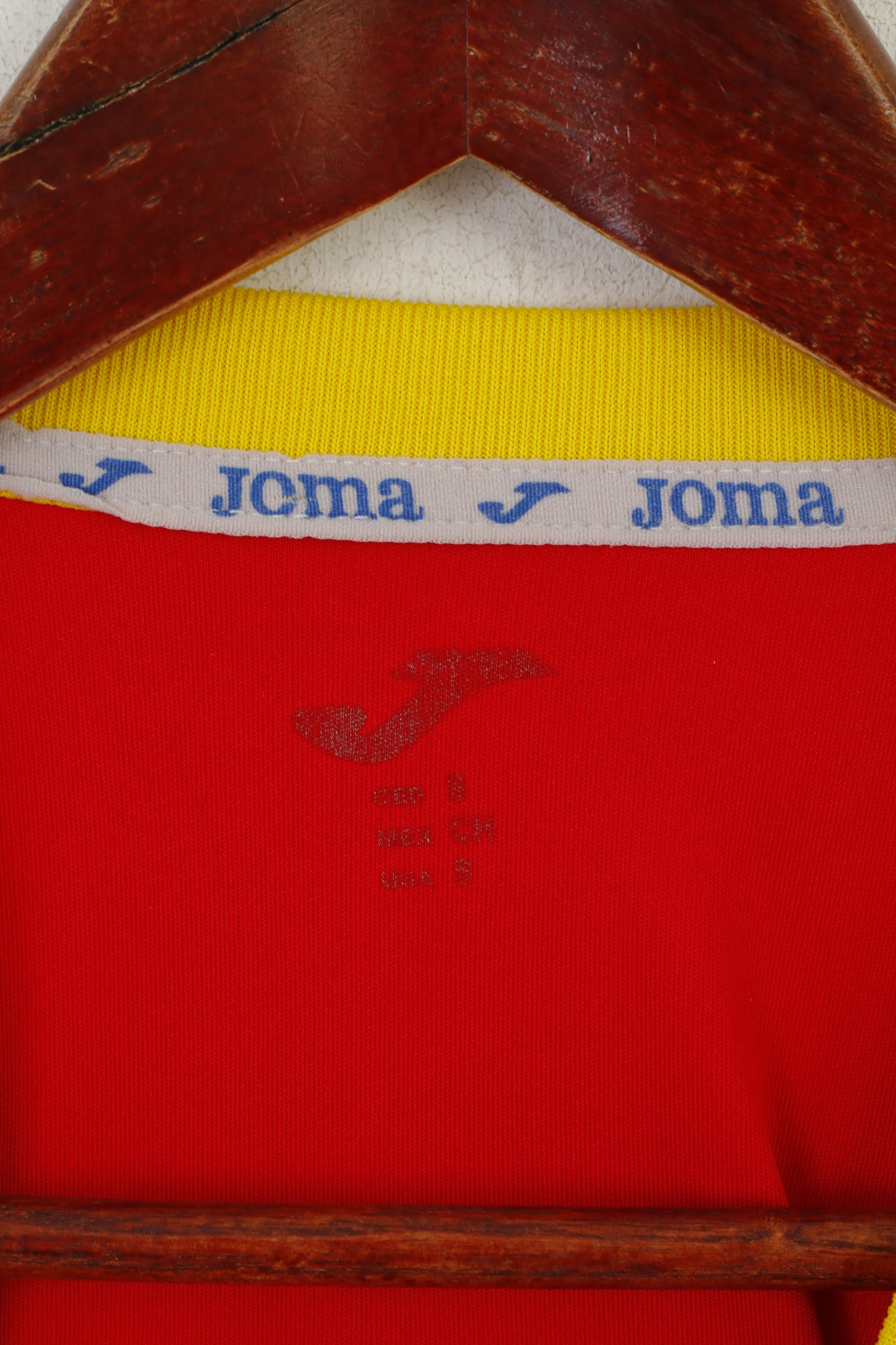 Joma Sacriston C.V.F.C Men S Shirt Yellow Football Club Vintage #7 Jersey Top - Image 3