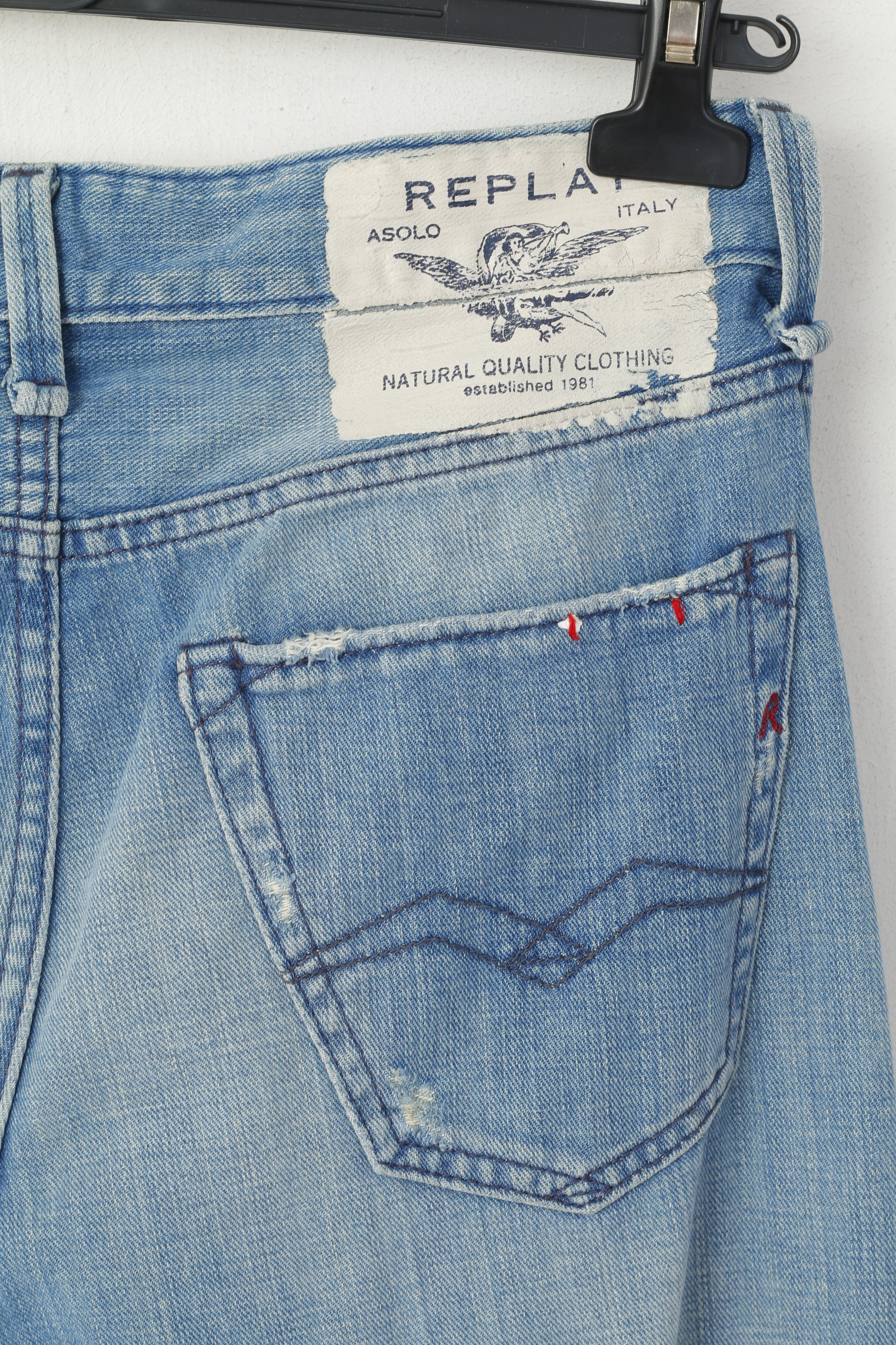Replay Men W 29 L 34 Trousers Denim Blue Jeans Jennon Cotton Superior Standard Skinny Pants - Image 5