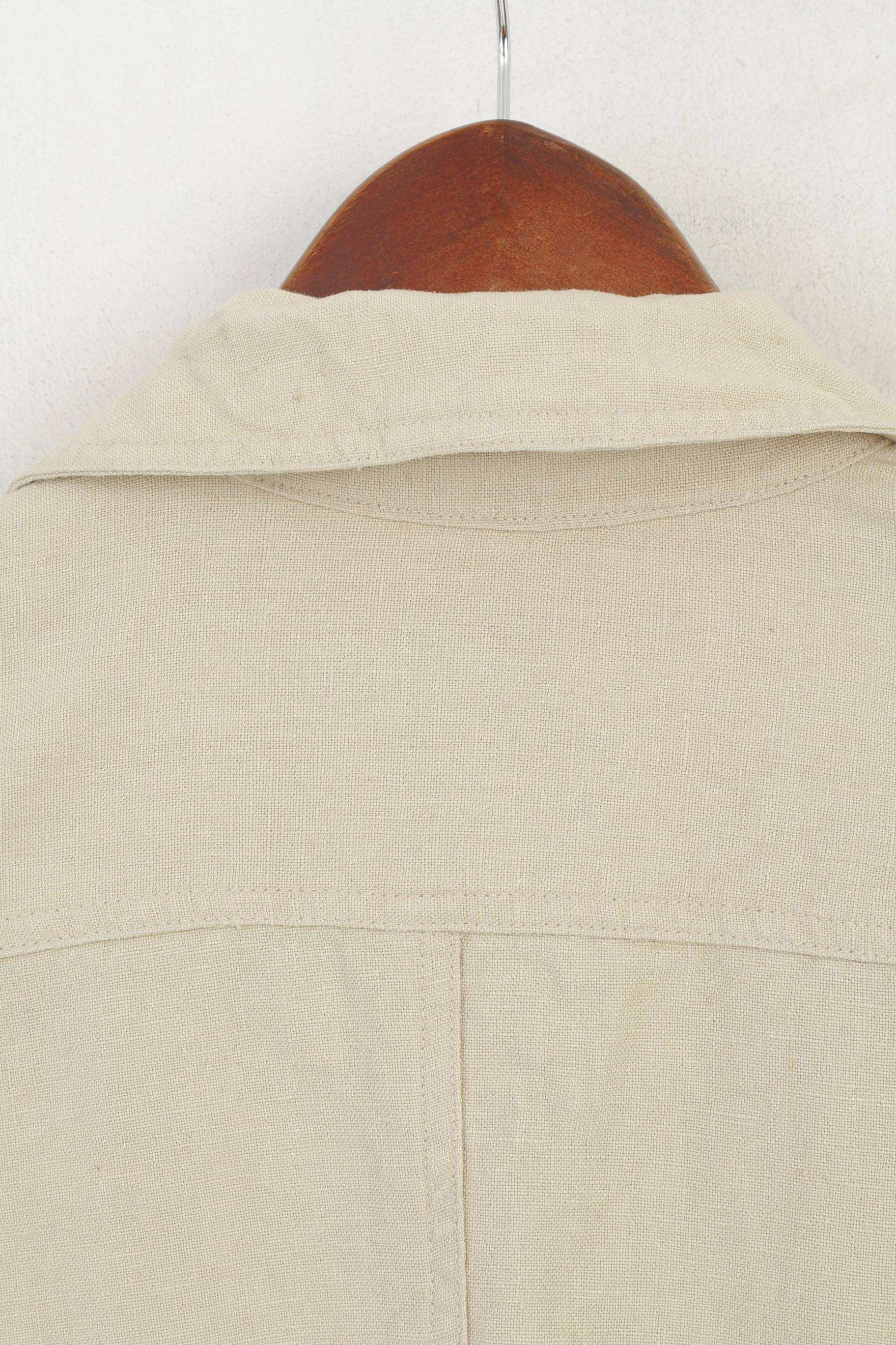 Yumi Mazao Women 40 S Jacket Beige Vintage 100% Linen Norah Blazer - Image 6