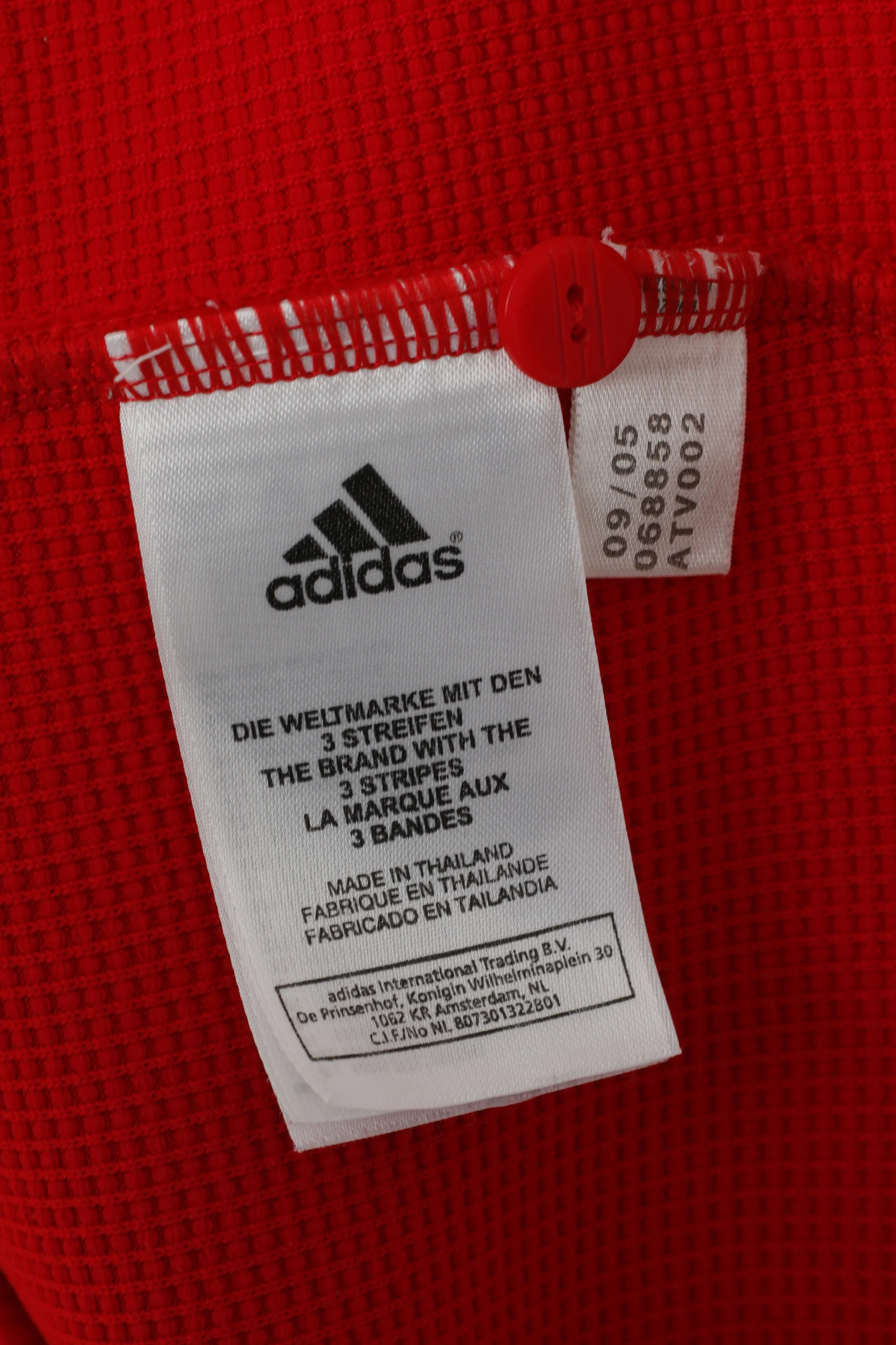 Adidas Men S Polo Shirt Red Deutscher German Fussball Bund 2005 Jersey Top - Image 4