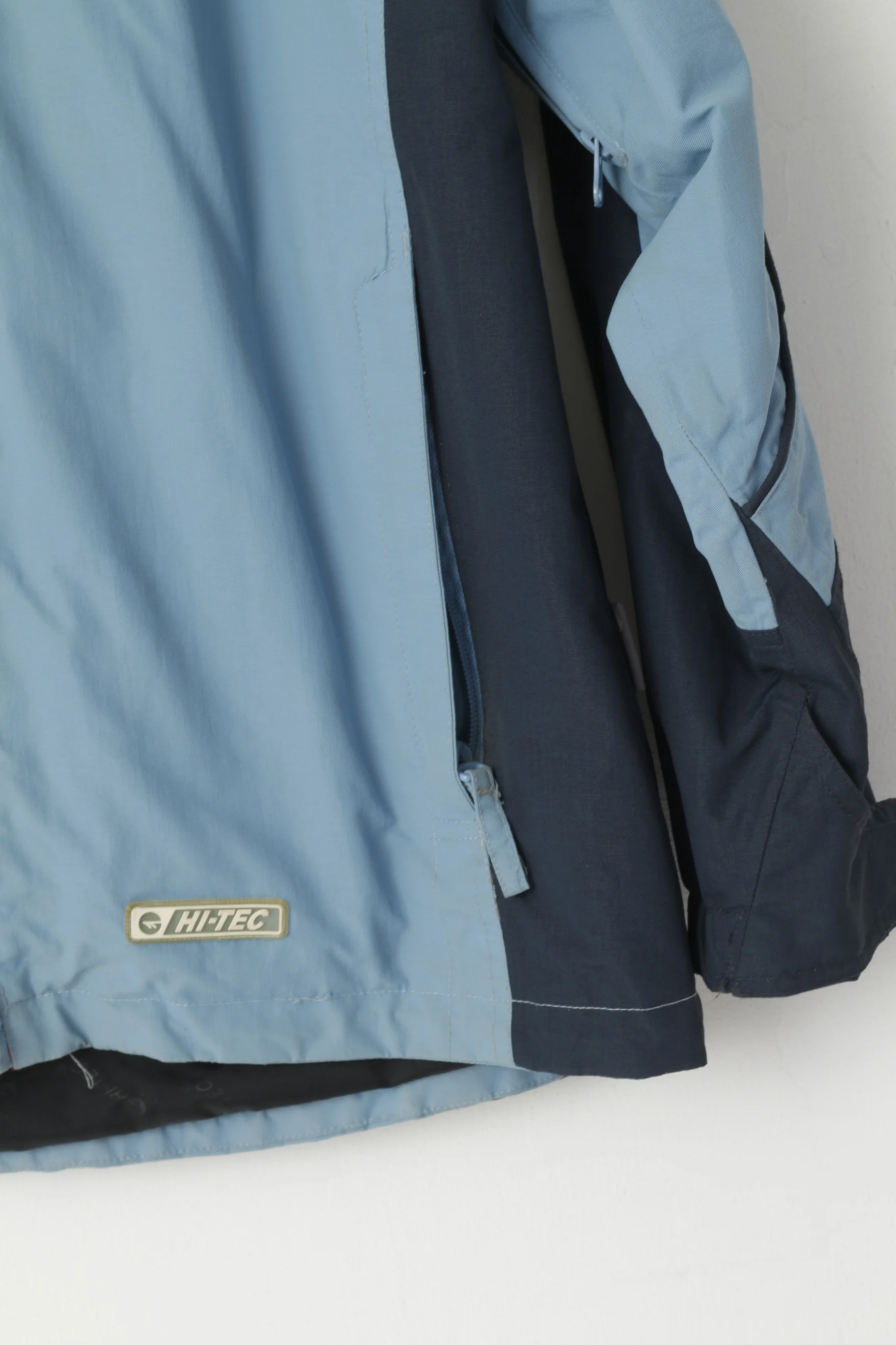Hi-Tec Women M Jacket Blue Lady Foggia Hooded Nylon Outdoor 1500 Technology Top - Image 3