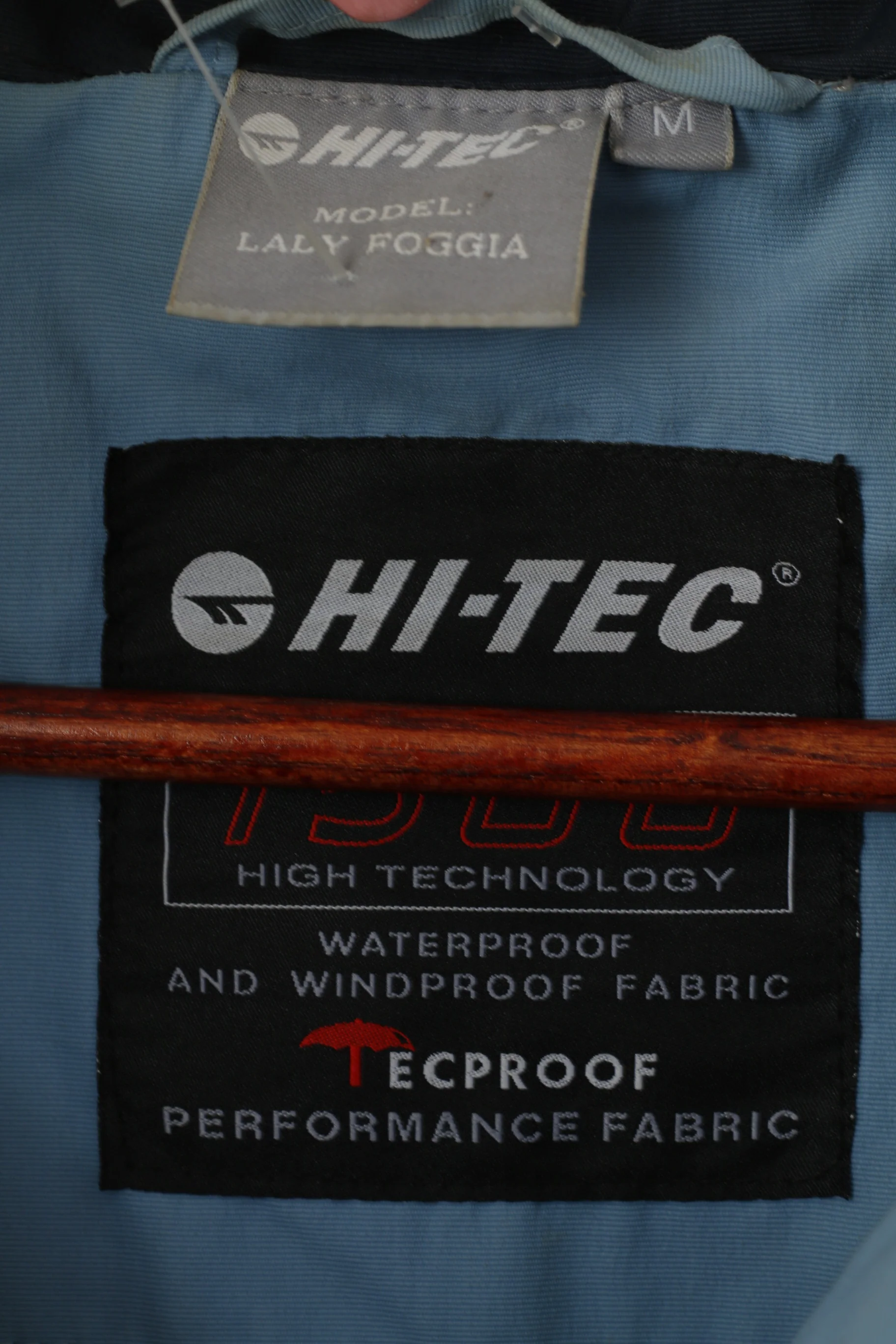 Hi-Tec Women M Jacket Blue Lady Foggia Hooded Nylon Outdoor 1500 Technology Top - Image 4