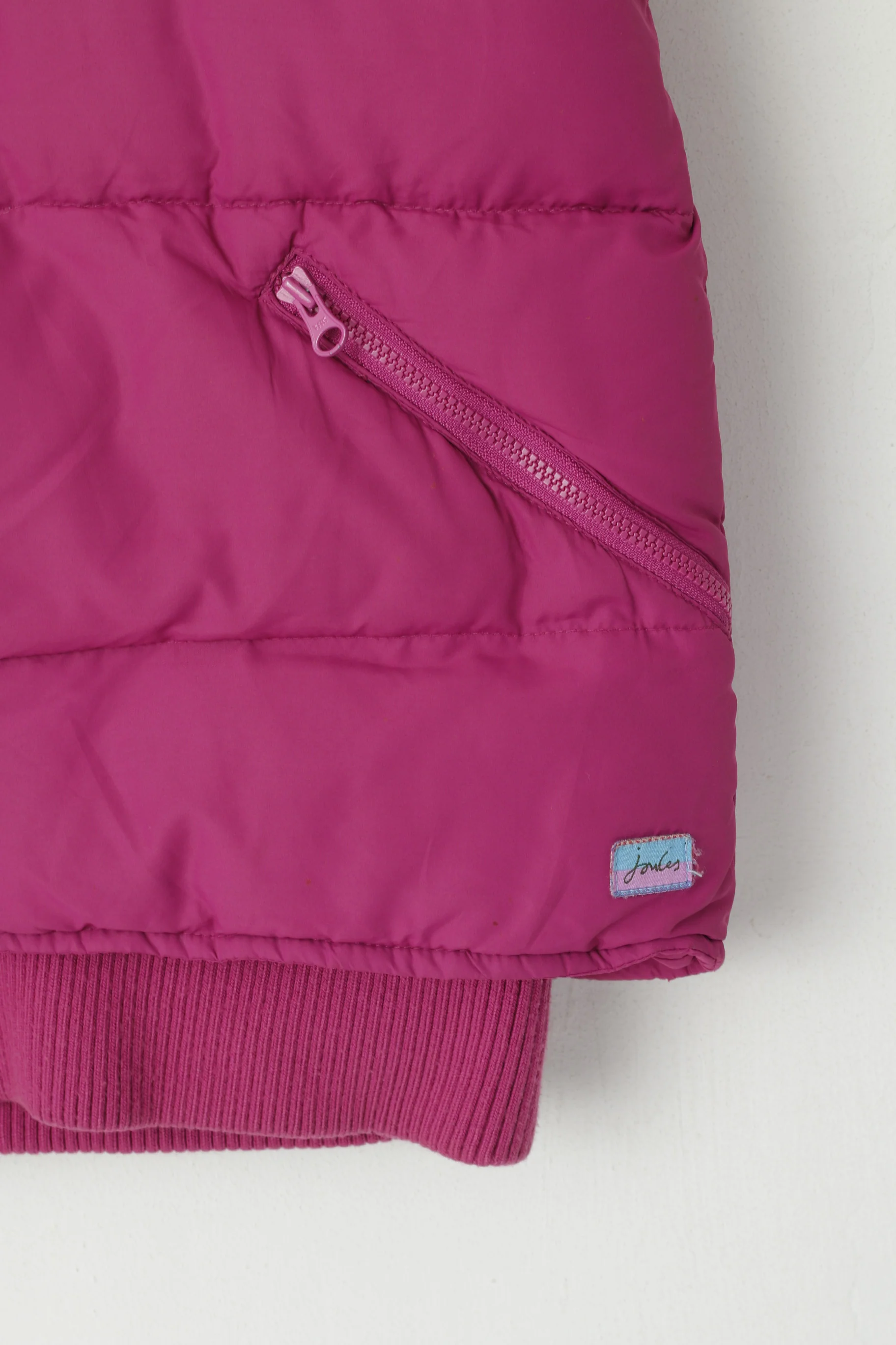 Joules Women 10 S Bodywarmer Purple Padded Full Zipper Vest Gilet Top - Image 3