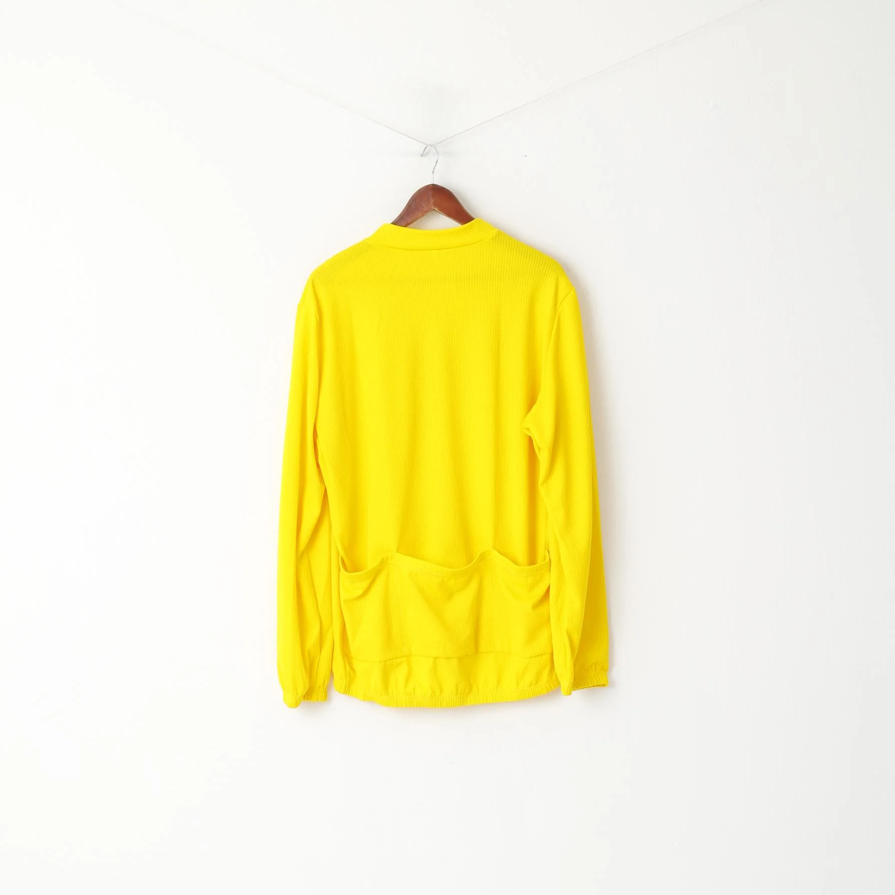 Spark Men XXL Cycling Shirt Yellow Stretch Zip Neck European Bike Equipment Top - Image 7