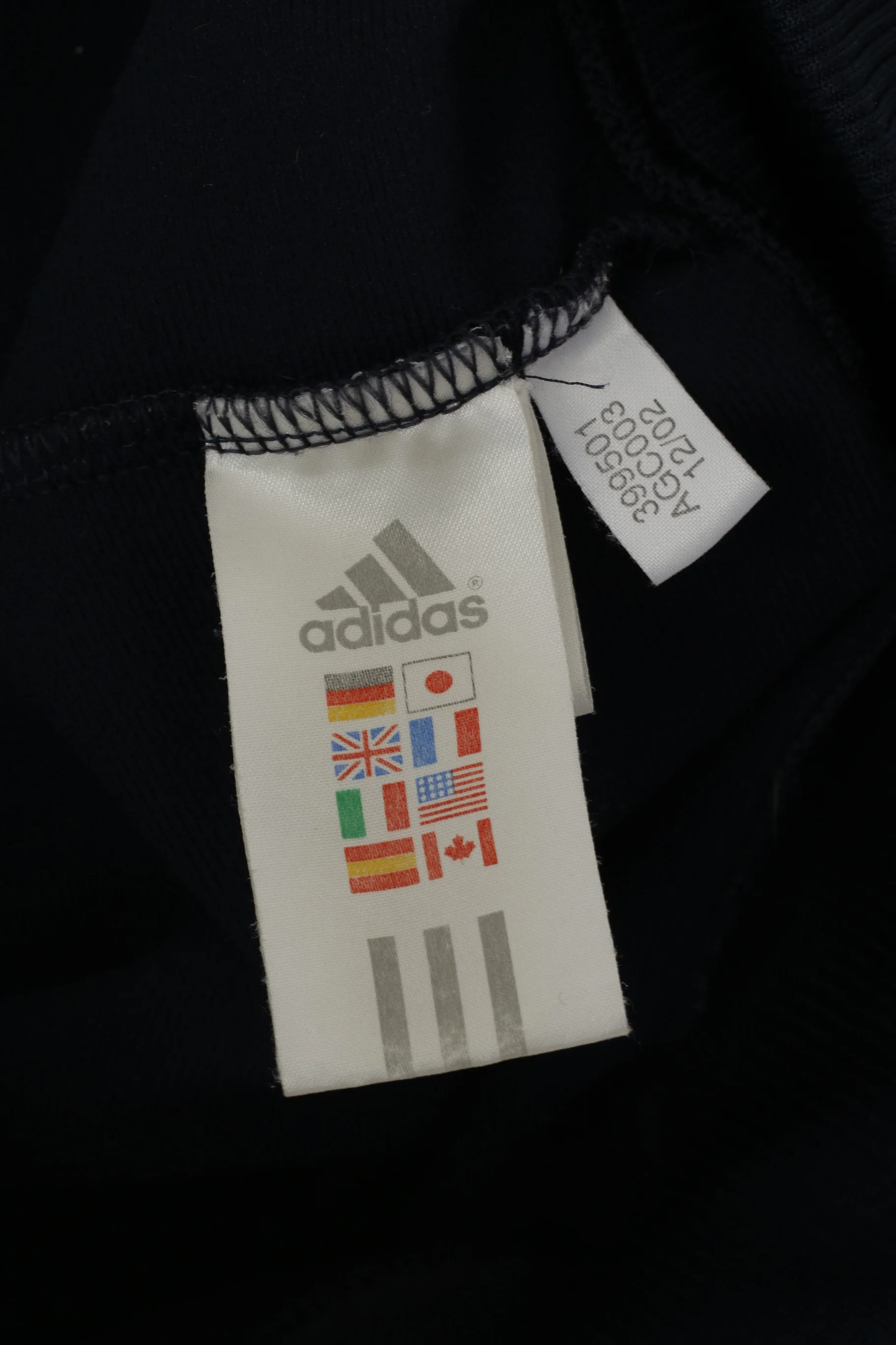 Adidas Men M 174 Sweatshirt Navy Athletic Training Full Zipper Sportswear Top - Image 6