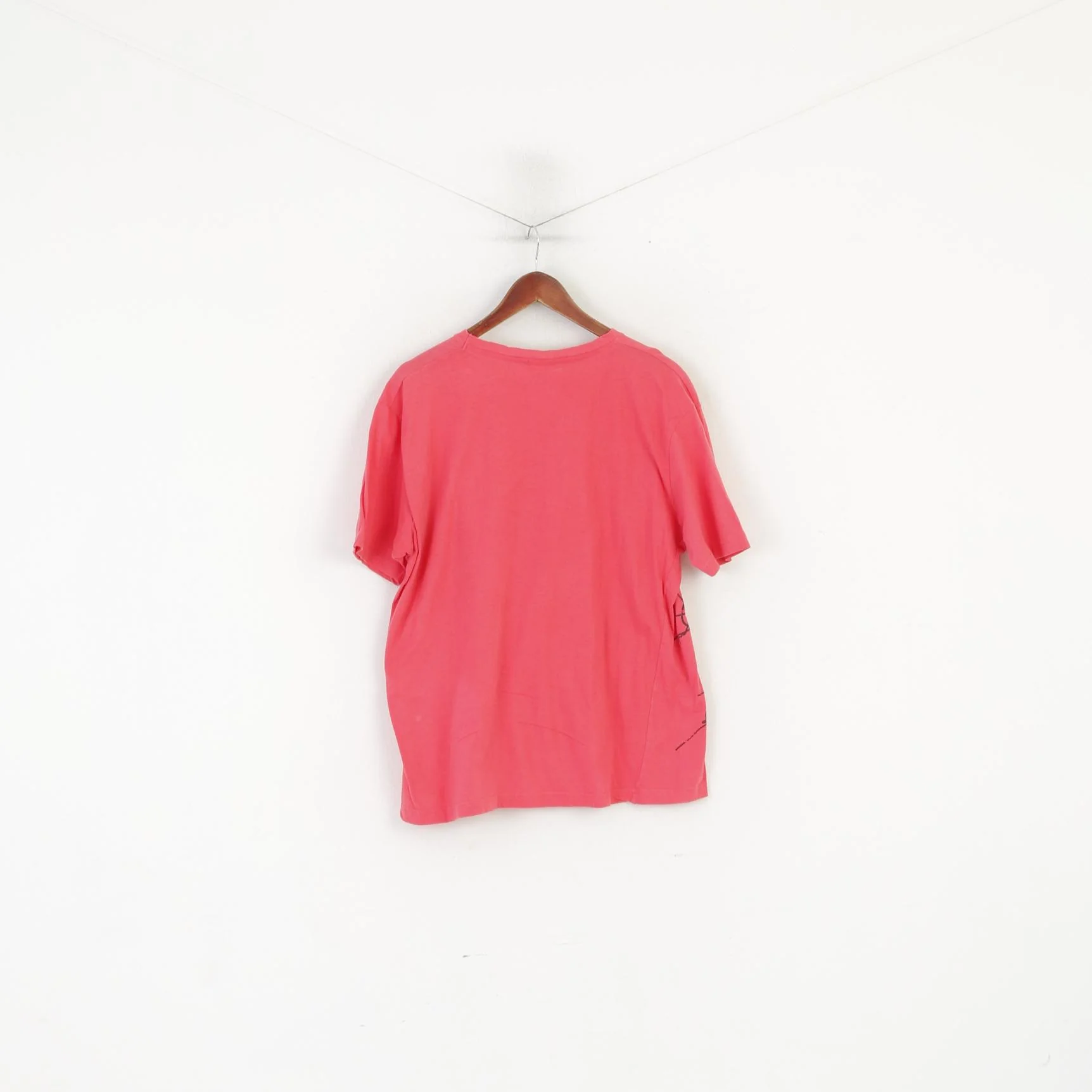 Abercrombie & Fitch Men XL T- Shirt Pink Cotton Graphic Vintage Tee Muscle Top - Image 5