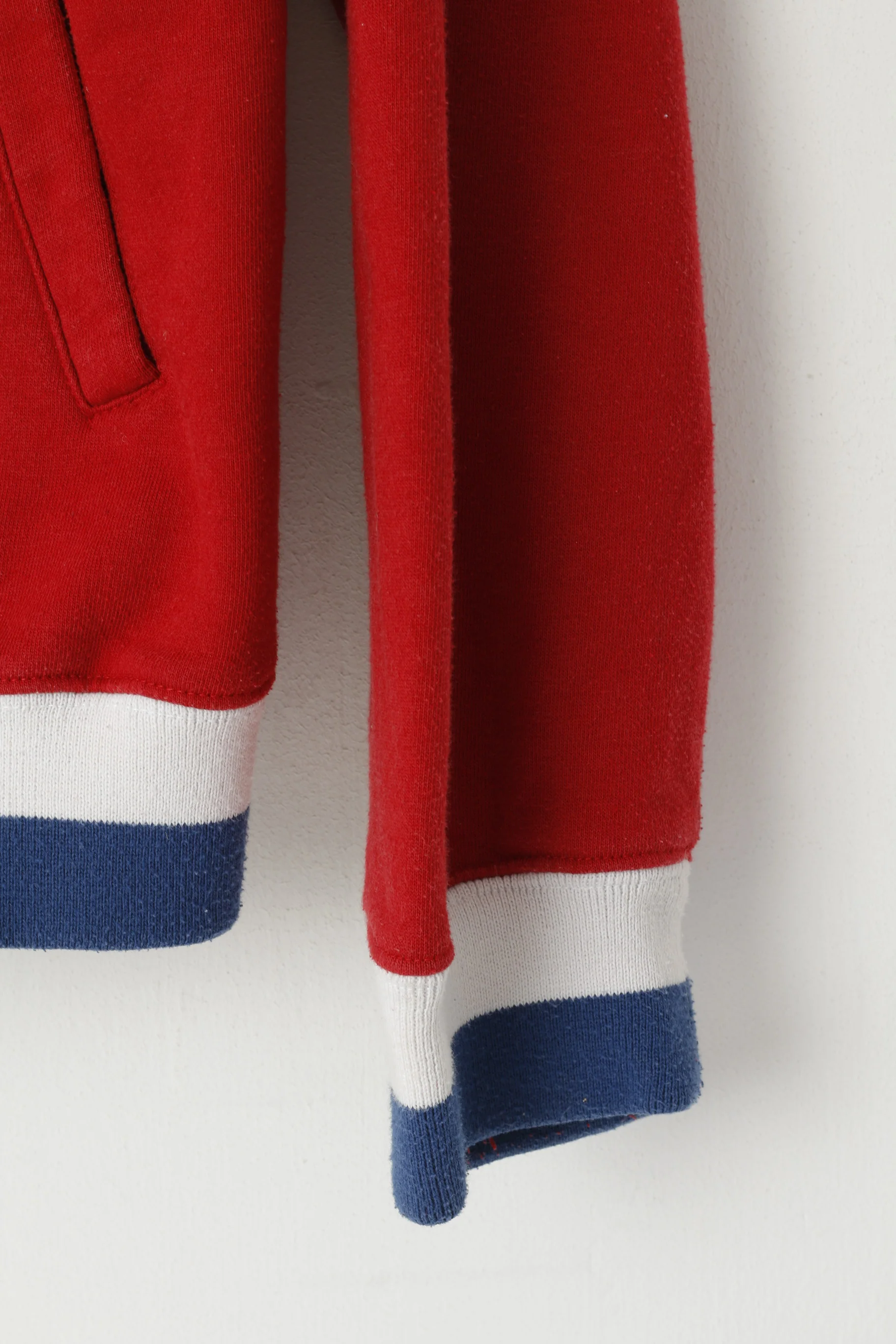 Reebok Men M Sweatshirt Red Vintage Full Zipper 90s Logo Classic Top - Image 3