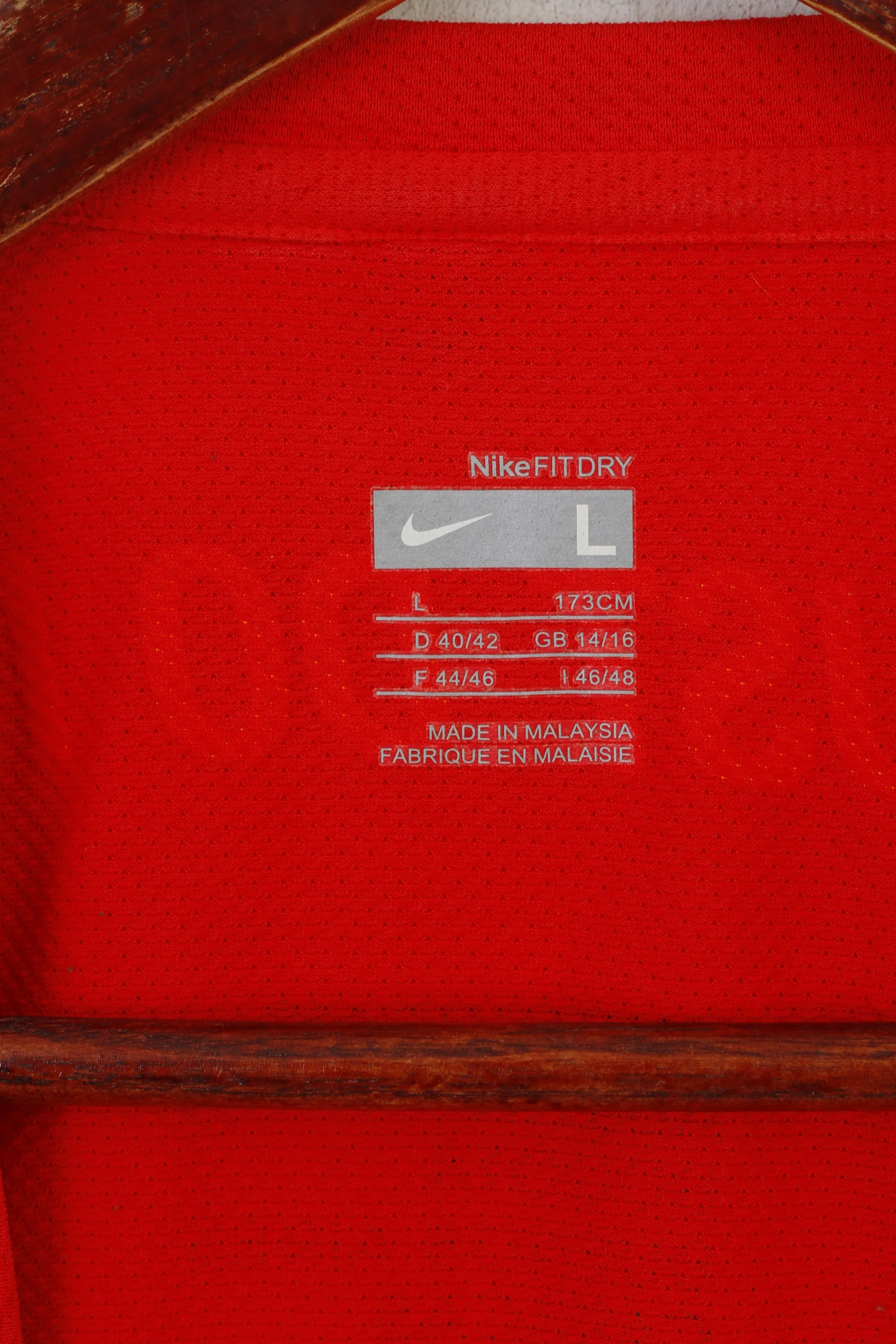 Nike Women L Shirt Red Dry Fit Running The Human Race 2008 Jersey Top - Image 3