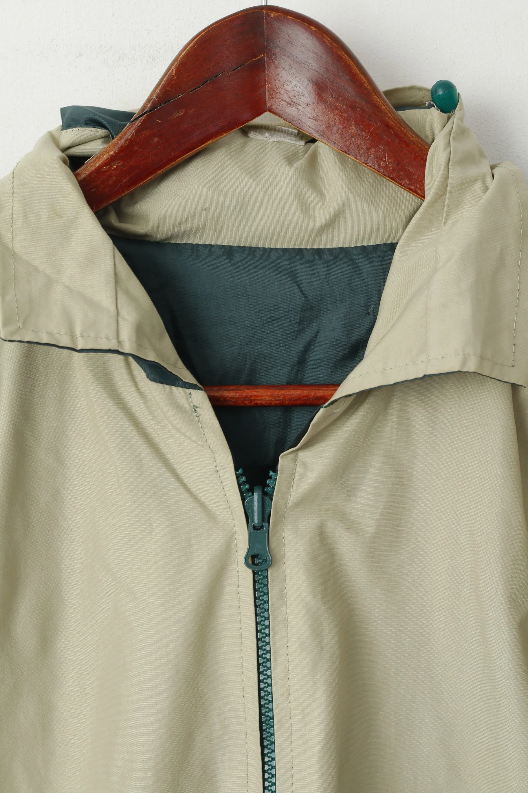 Rainforest Expeditions Women M Jacket Double Sided green Beige Retractable Hood Top - Image 5