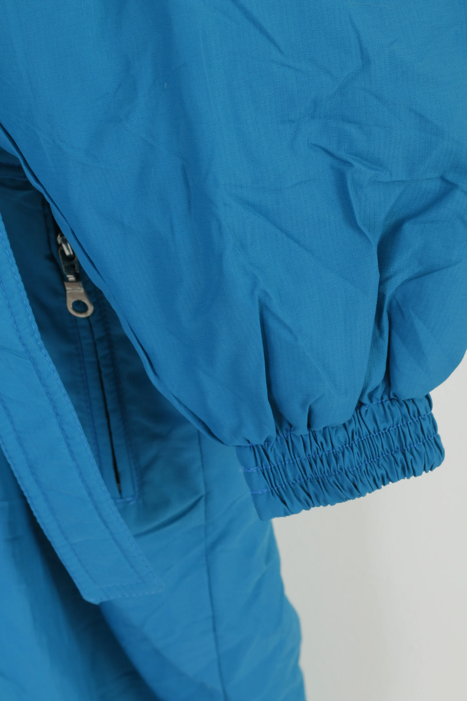 Calmo Sportswear Women L Ski Suit Blue Vintage Nylon Hood Snowboard Snowsuit - Image 3