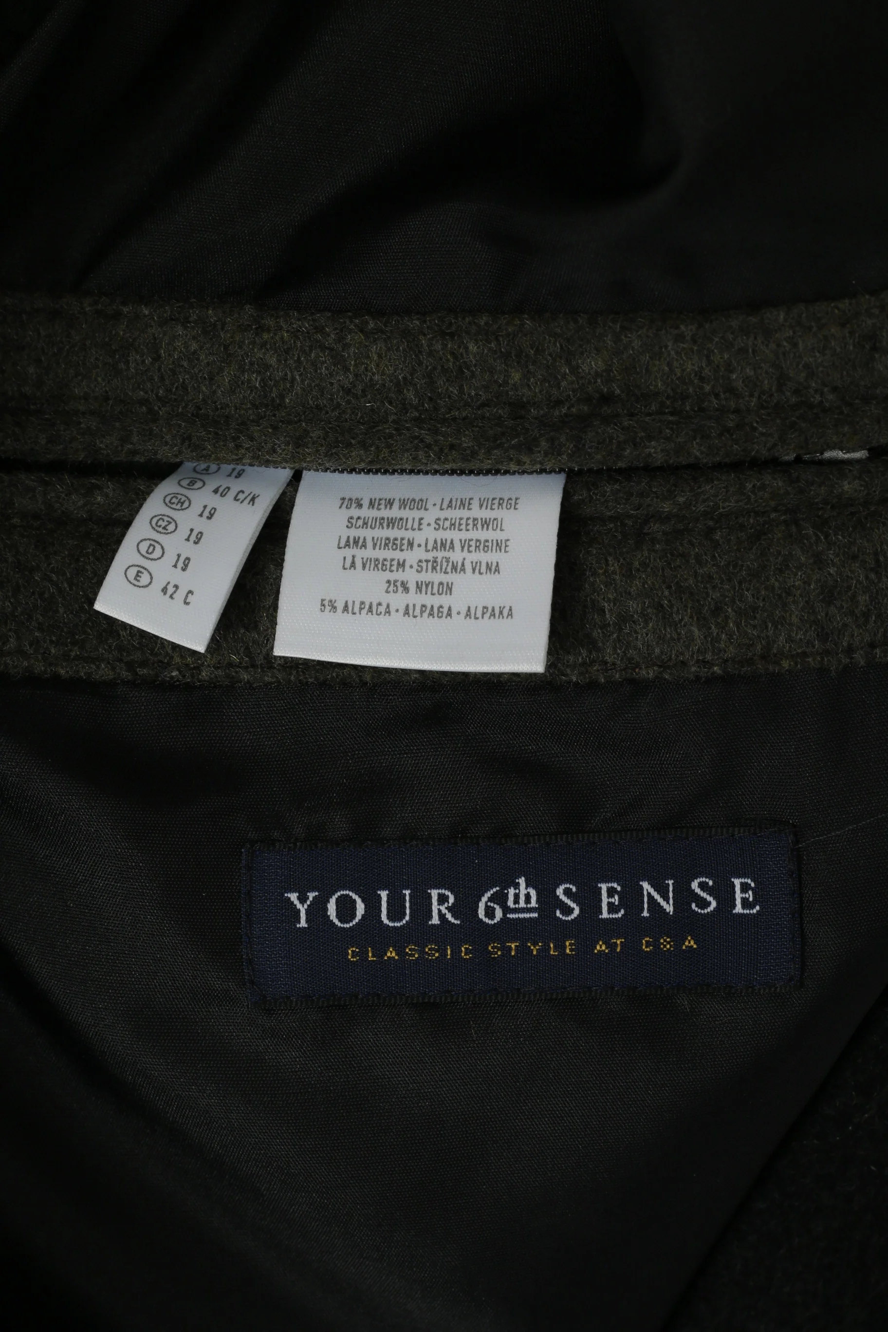 C&A Women 12 S Coat Black Wool Alpaca Tonale Loden Tyrol Single Breasted Top - Image 5