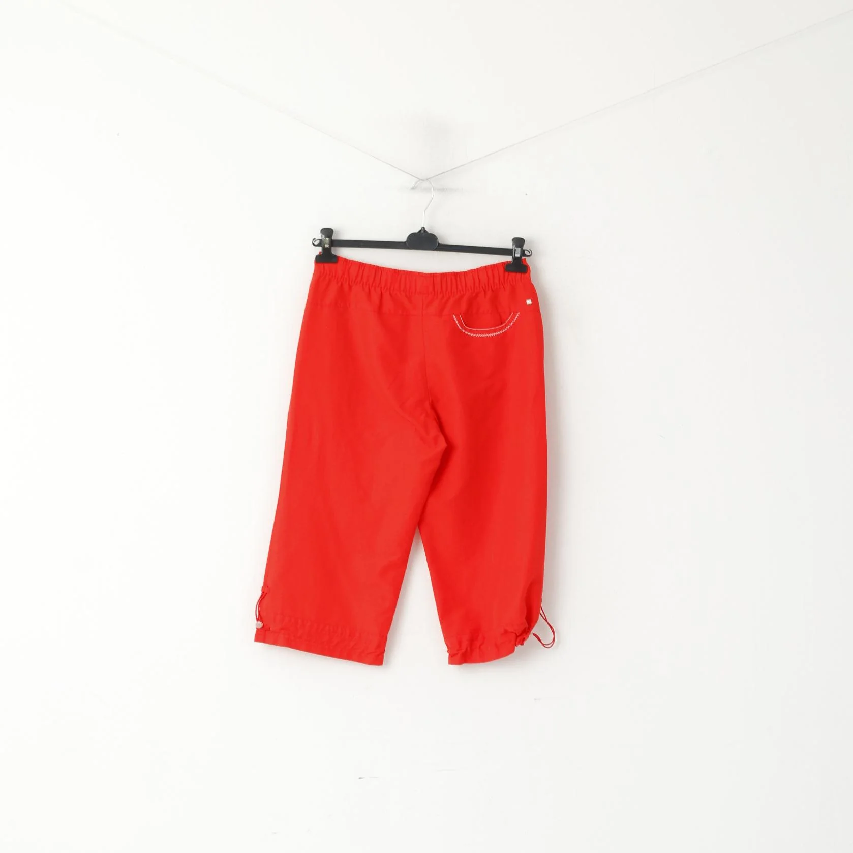 Puma Women 10 36 S Capri Trousers Red Sportswear Pockets Pants Shorts - Image 5