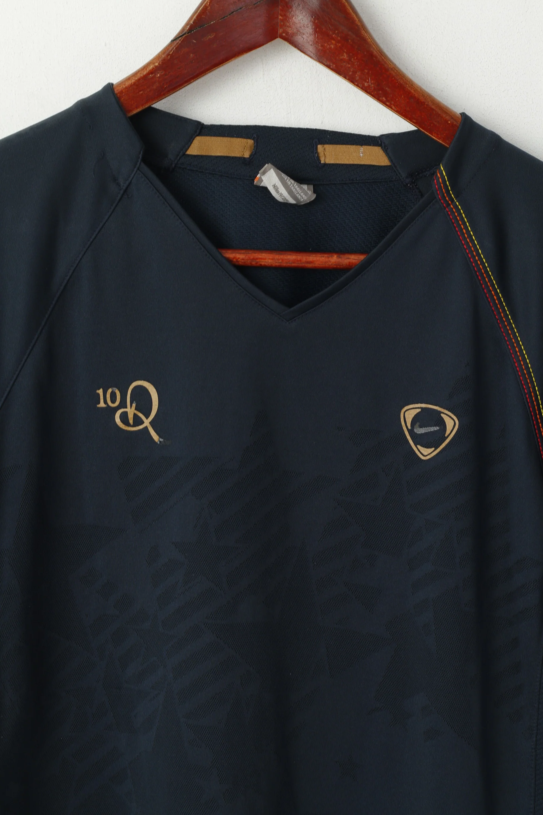 Nike Youth 13-15 Age 158-170 Shirt Navy #10 Ronaldinio Dri Fit Football Jersey Top - Image 2