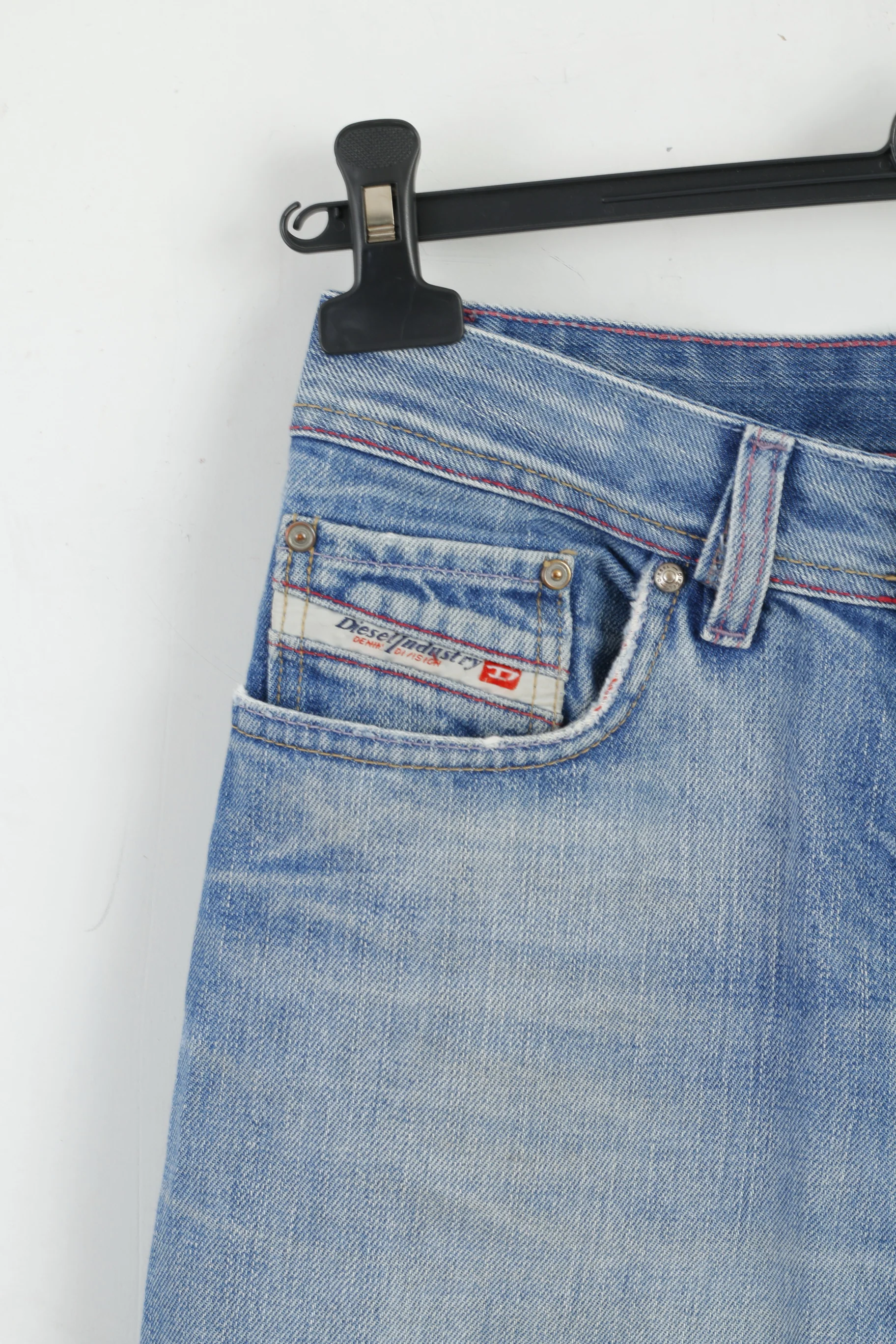 Diesel Industry Mens 31 Trousers Blue Cotton Made in Italy Classic Pants - Image 2