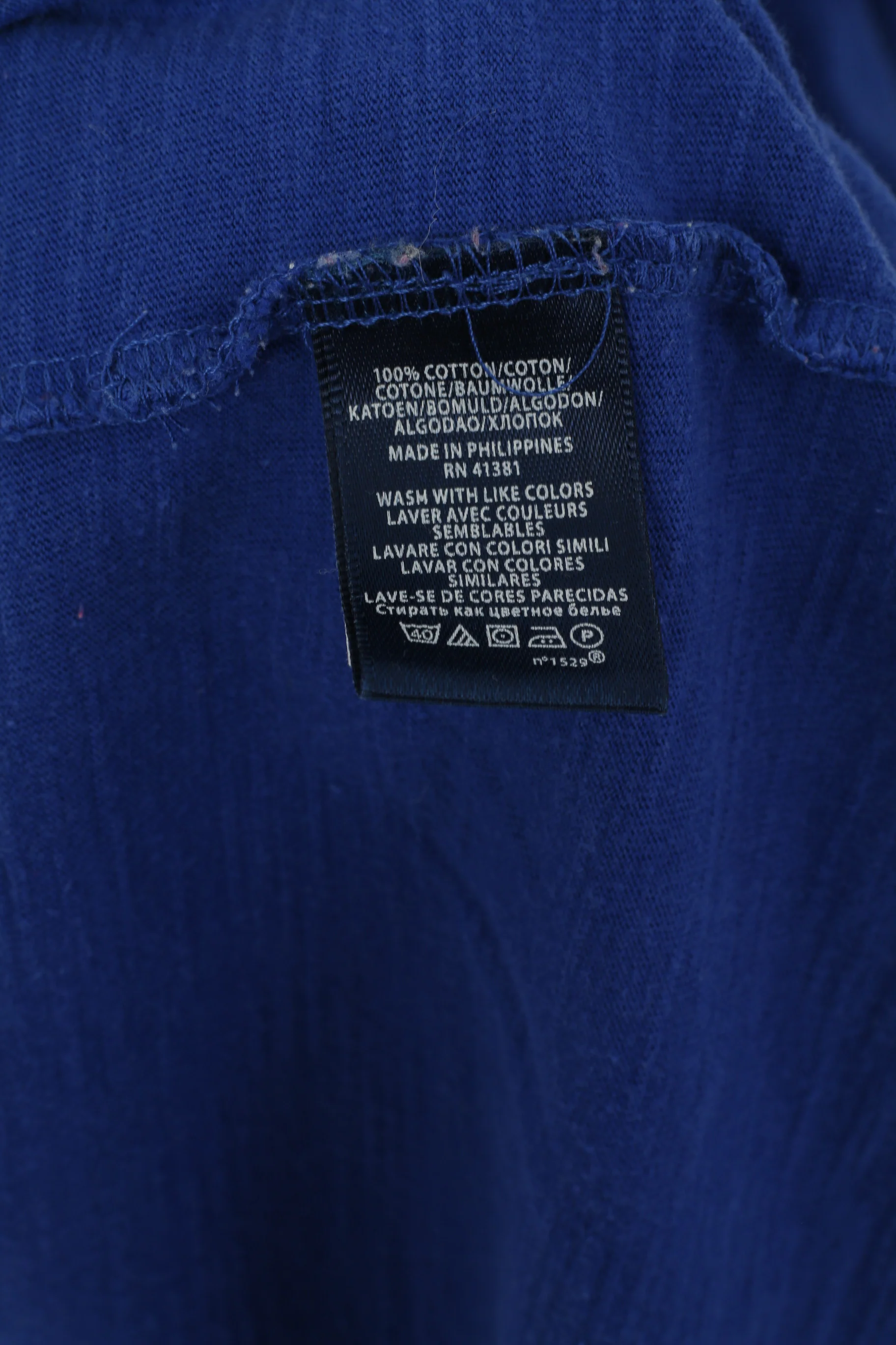 Polo Ralph Lauren Sleepwear Men L Shirt Blue Cotton Short Sleeve Top - Image 5