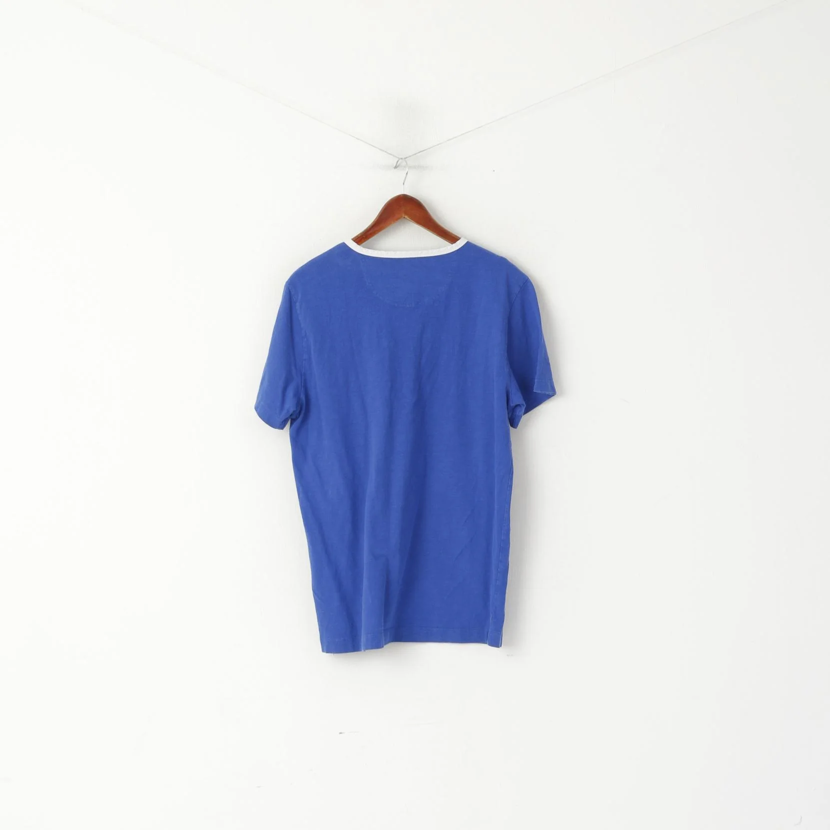 Polo Ralph Lauren Sleepwear Men L Shirt Blue Cotton Short Sleeve Top - Image 6