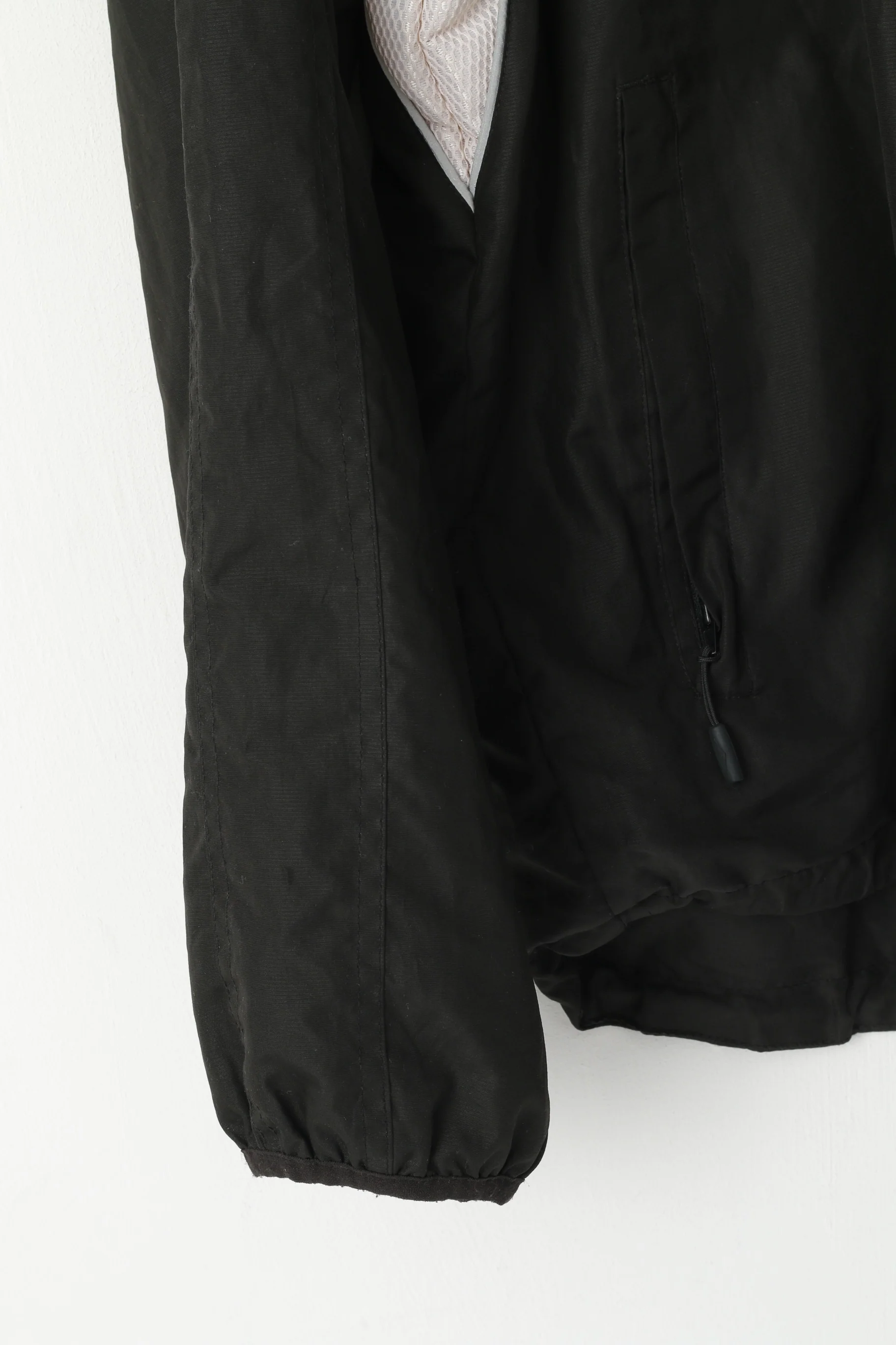 Umbro Men XL Pullover Jacket Black Hallsbergs Bollklubb Zip Neck Reflective Active Top - Image 3