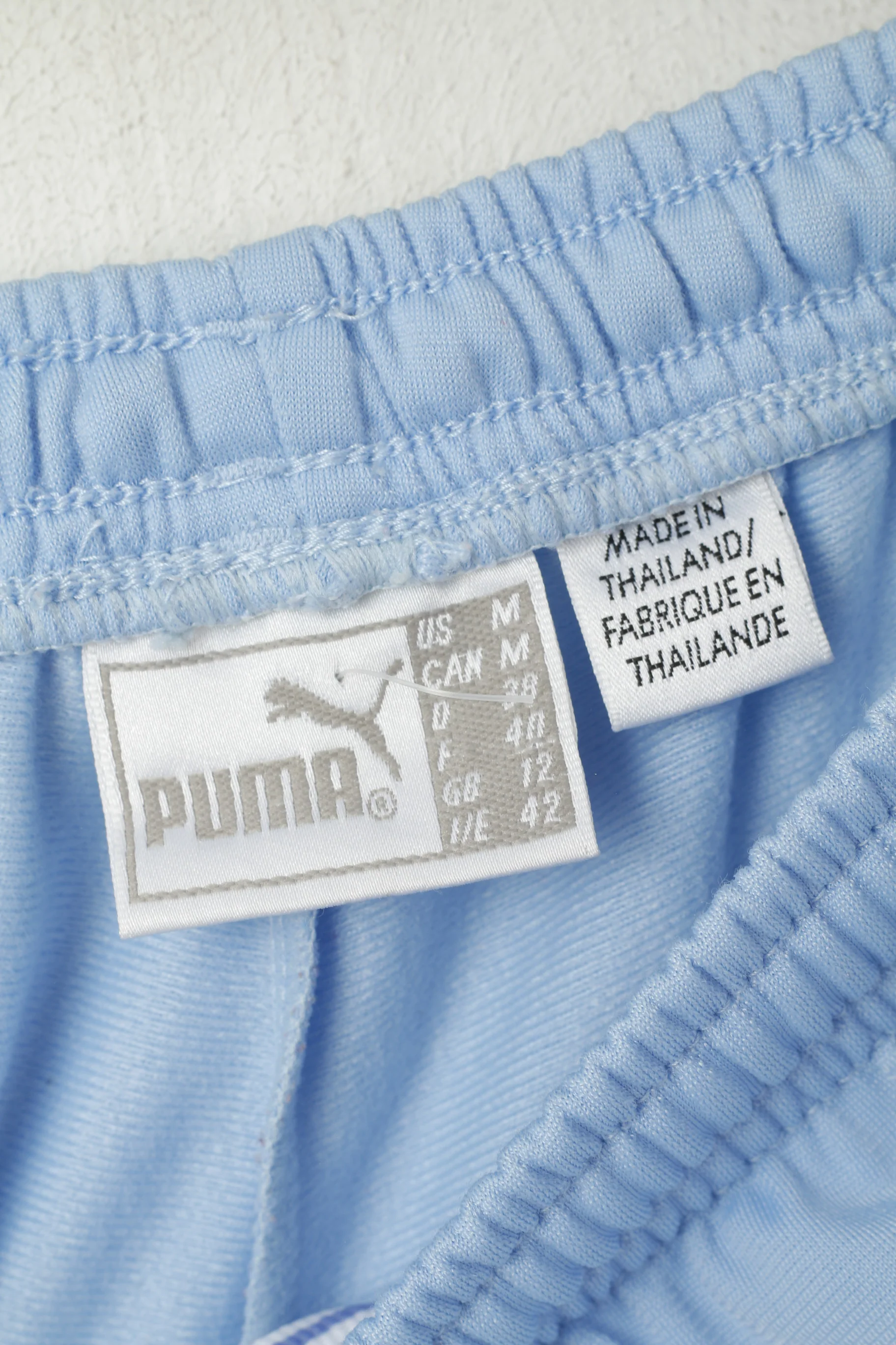 Puma Women M Sweatpants Blue Shiny Vintage Tracksuit Bottom Sportswear Pants - Image 3
