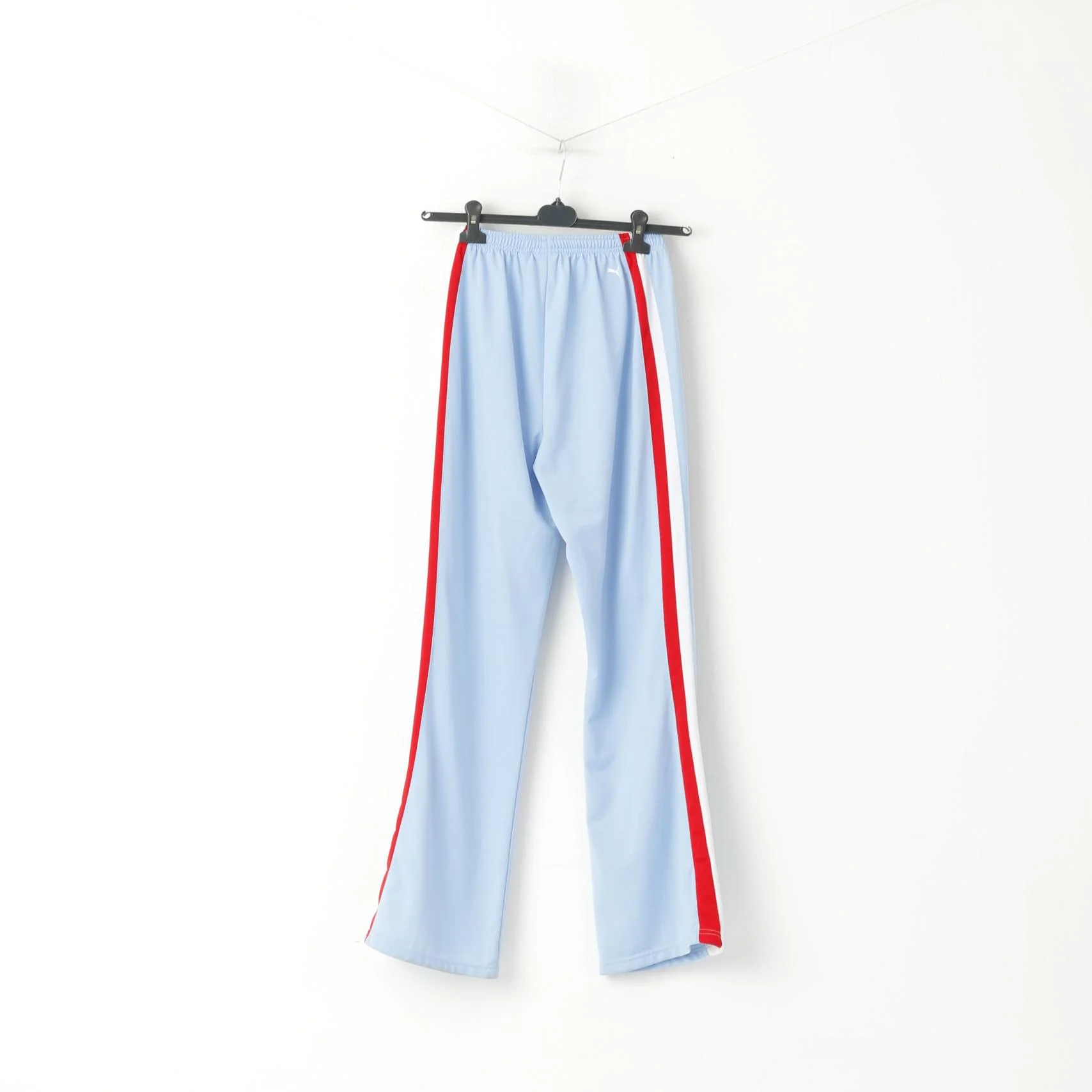Puma Women M Sweatpants Blue Shiny Vintage Tracksuit Bottom Sportswear Pants - Image 4