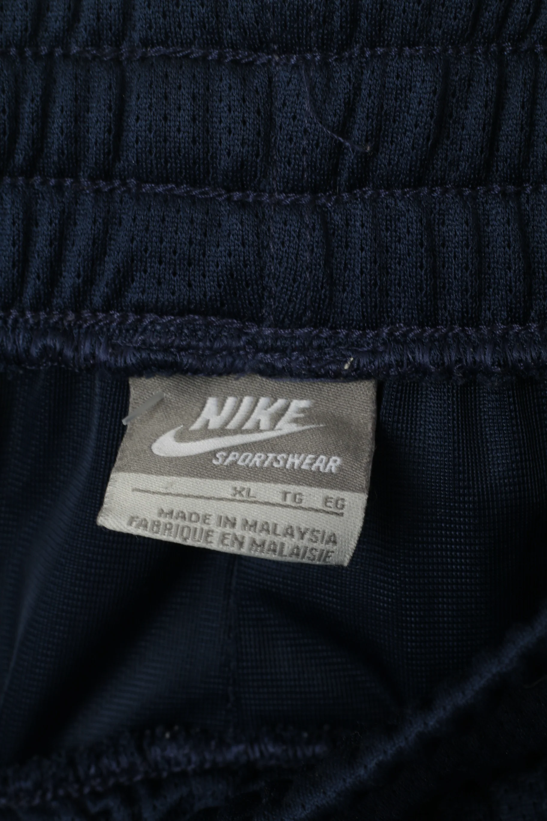 Nike Men XL Sweatpants Navy Vintage Shiny Sportswear Tracksuit Bottoms - Image 4