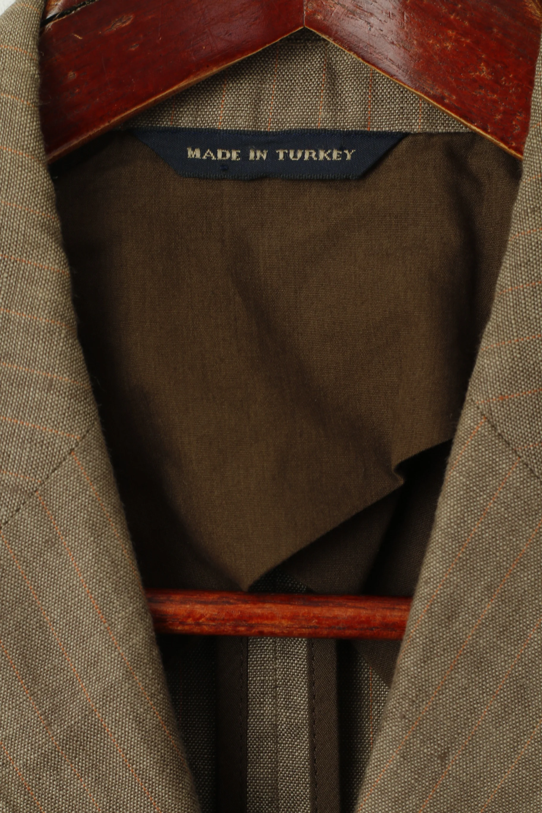 Banana Republic Men 40 Blazer Brown 100% Linen Striped Single Breasted Jacket - Image 4