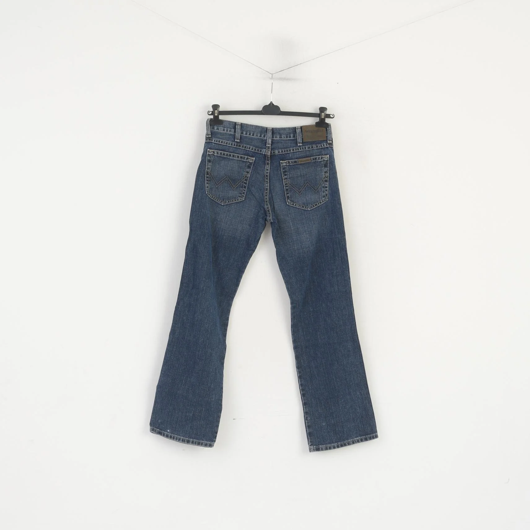 Wrangler Women 30 Jeans Trousers Navy Denim Cotton Vintage Bootcut Pants - Image 5