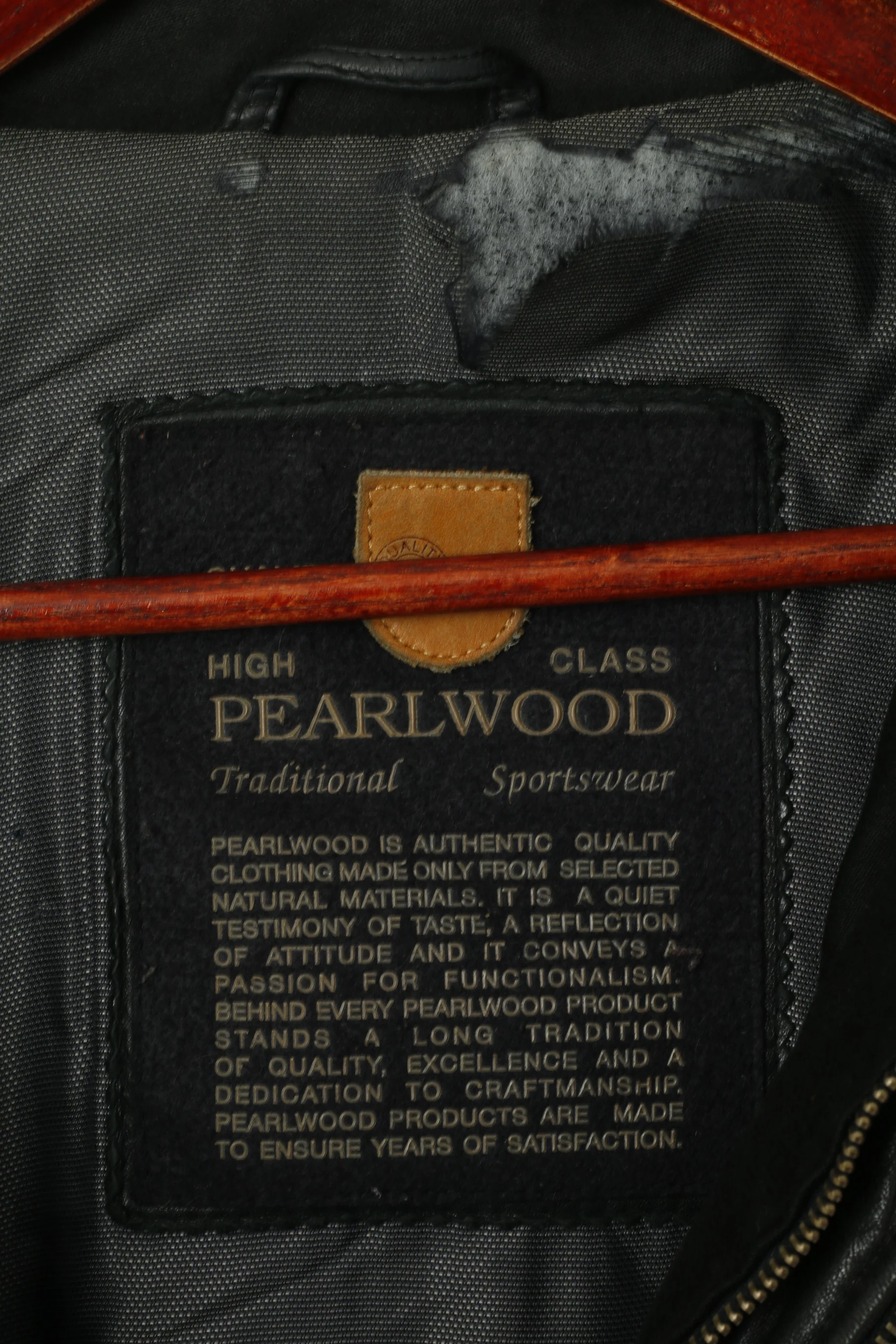 Pearlwood Men 52 L Leather Jacket Black Soft Washed Look Sportswear Full Zipper Top - Image 4