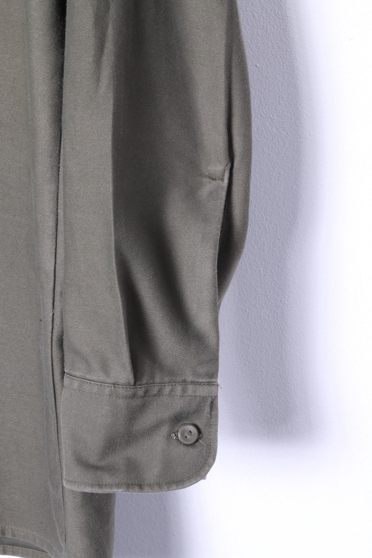 Rawe Rheda Mens 41/42 M/L Casual Shirt Green Military Germany Army Top - Image 3