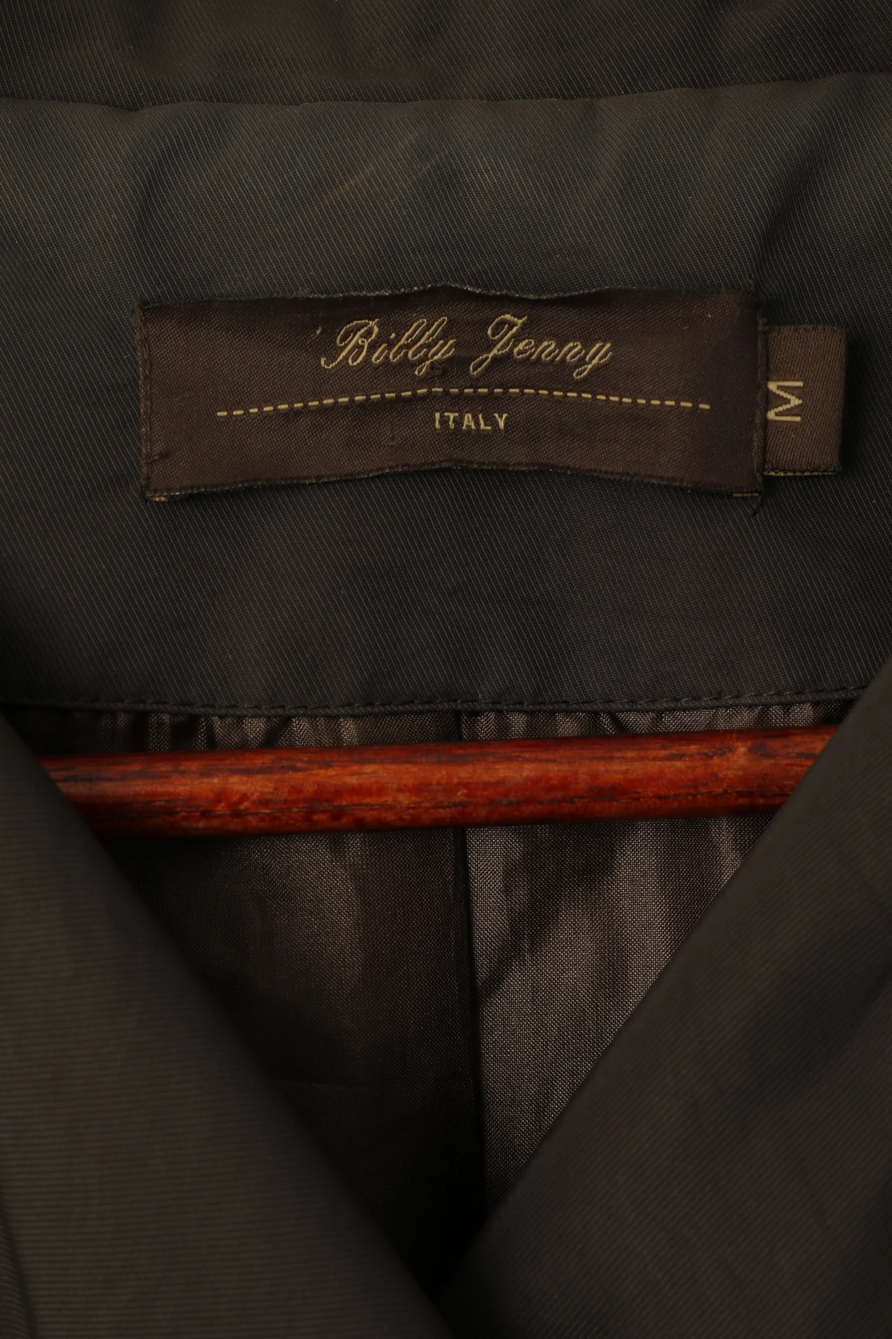 Billy Jenny Italy Women M Coat Brown Double Breasted Trench Belted Classic Mac - Image 4