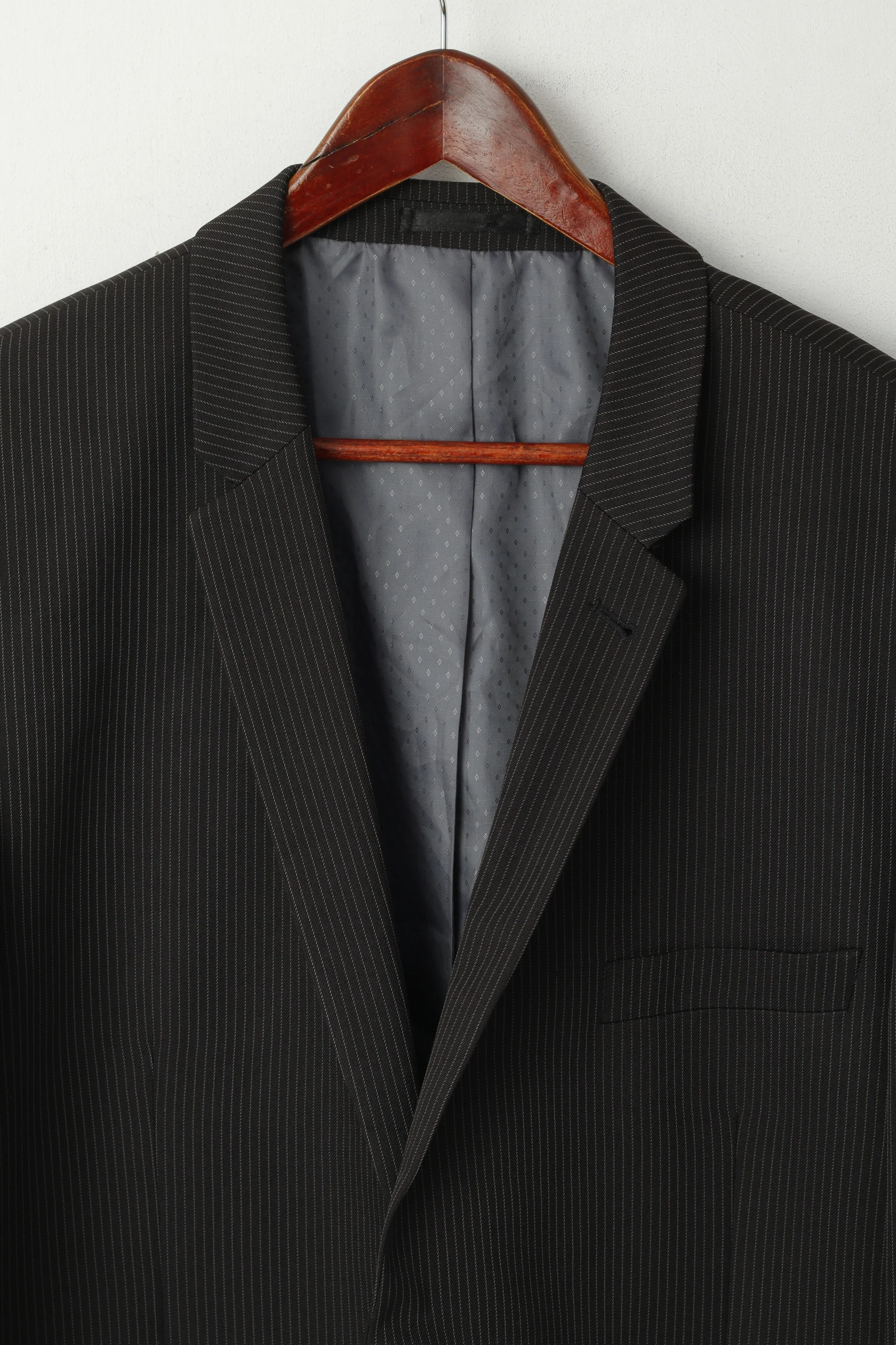 Taylor & Wright Men 48 Blazer Brown Striped Tailored Fit Single Breasted Jacket - Image 2