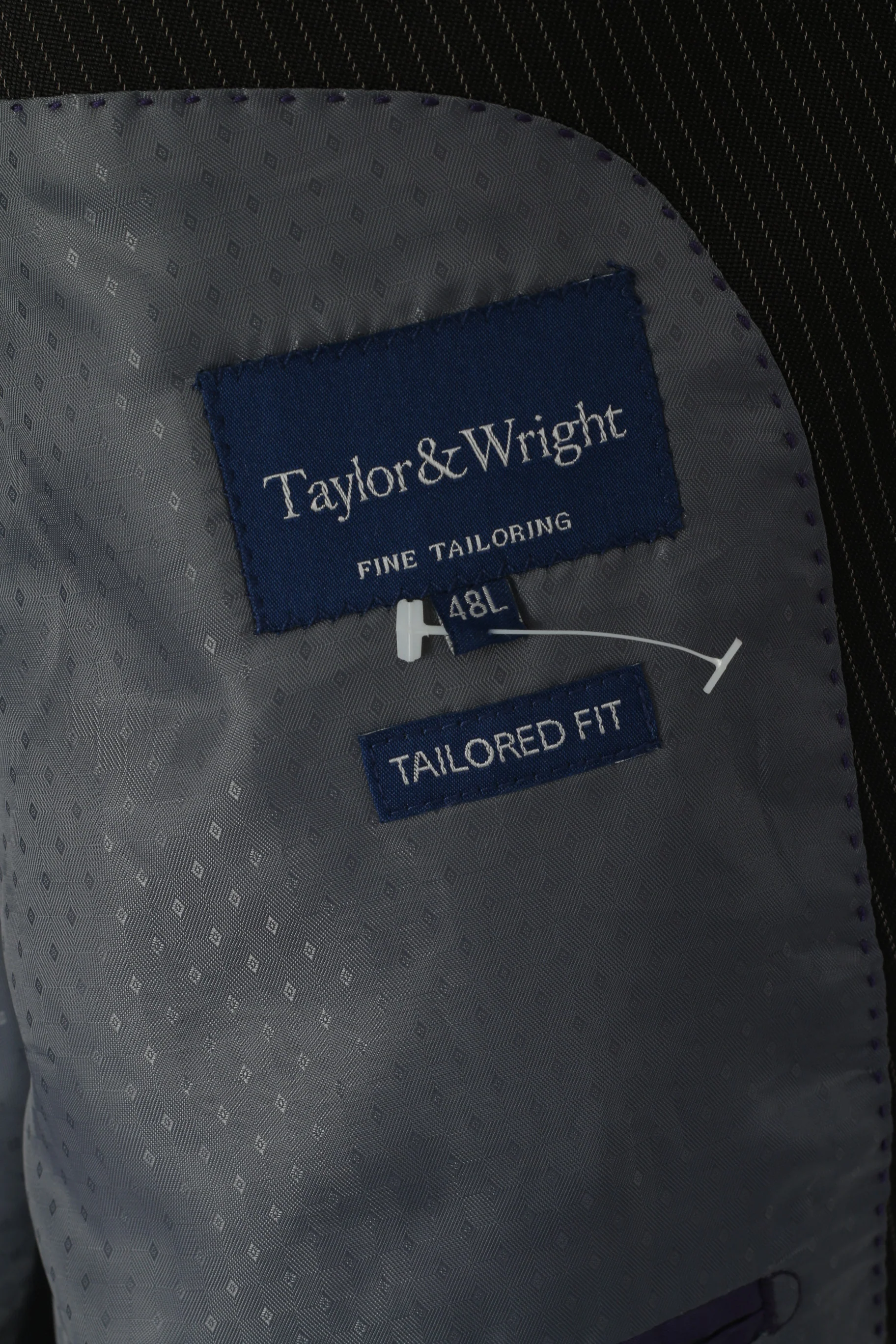 Taylor & Wright Men 48 Blazer Brown Striped Tailored Fit Single Breasted Jacket - Image 4