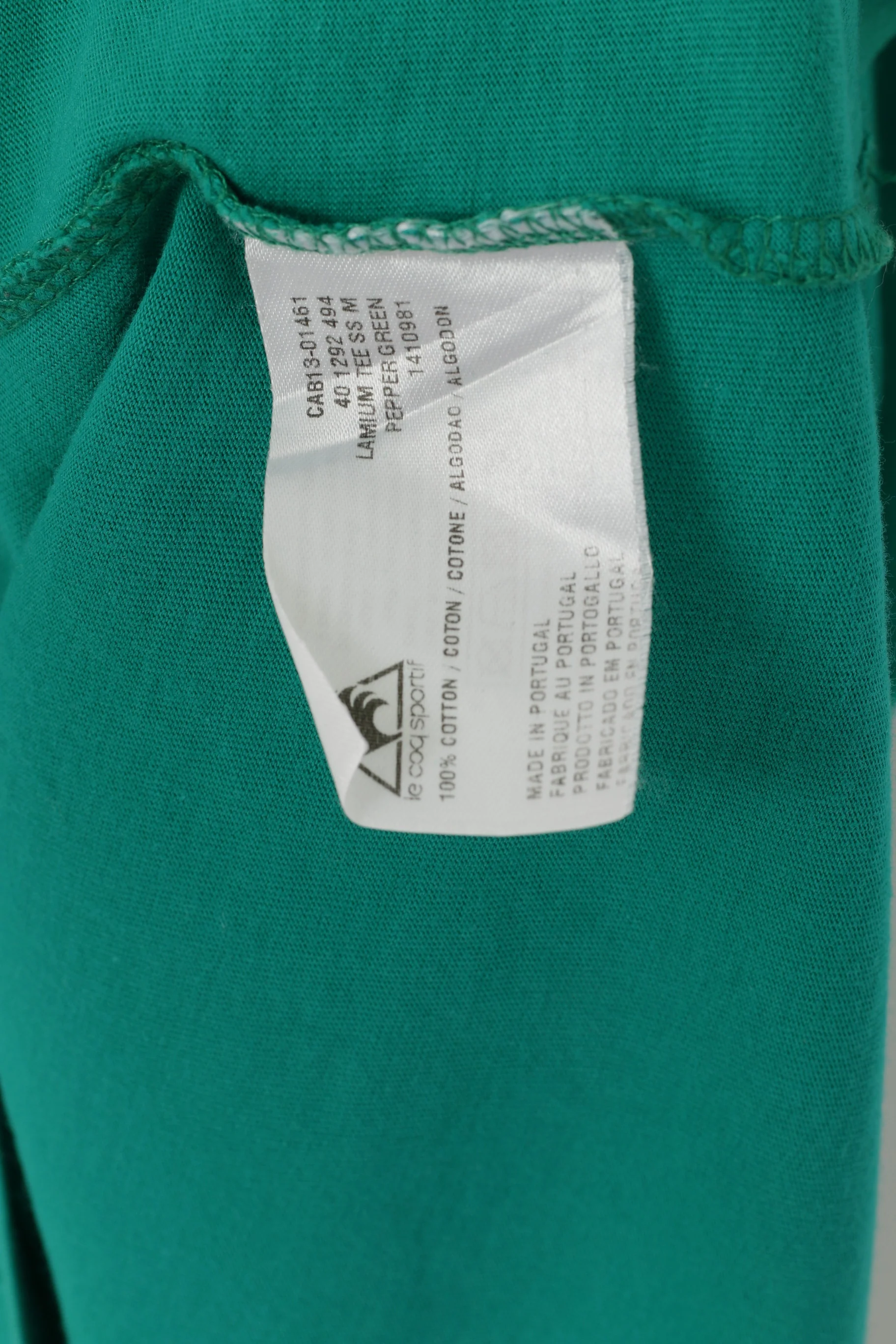 Le Coq Sportif Men L T- Shirt Green Cotton Football Talent Legend Graphic Top - Image 4
