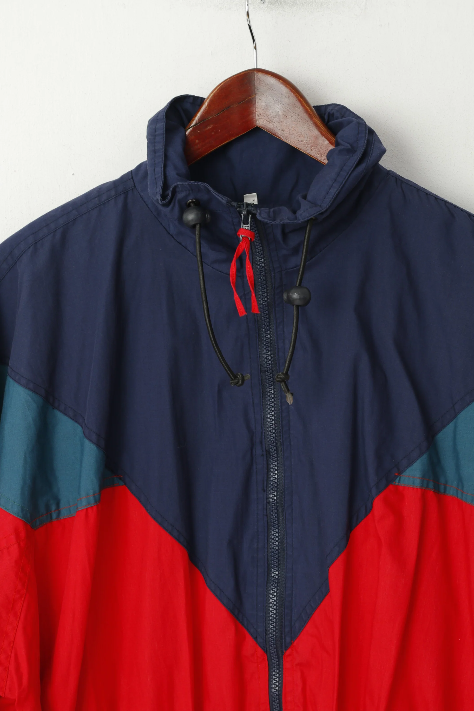 AXXESS Norway Men L Jacket Red Outdoor Vintage Full Zipper Hooded Morgedal Top - Image 2