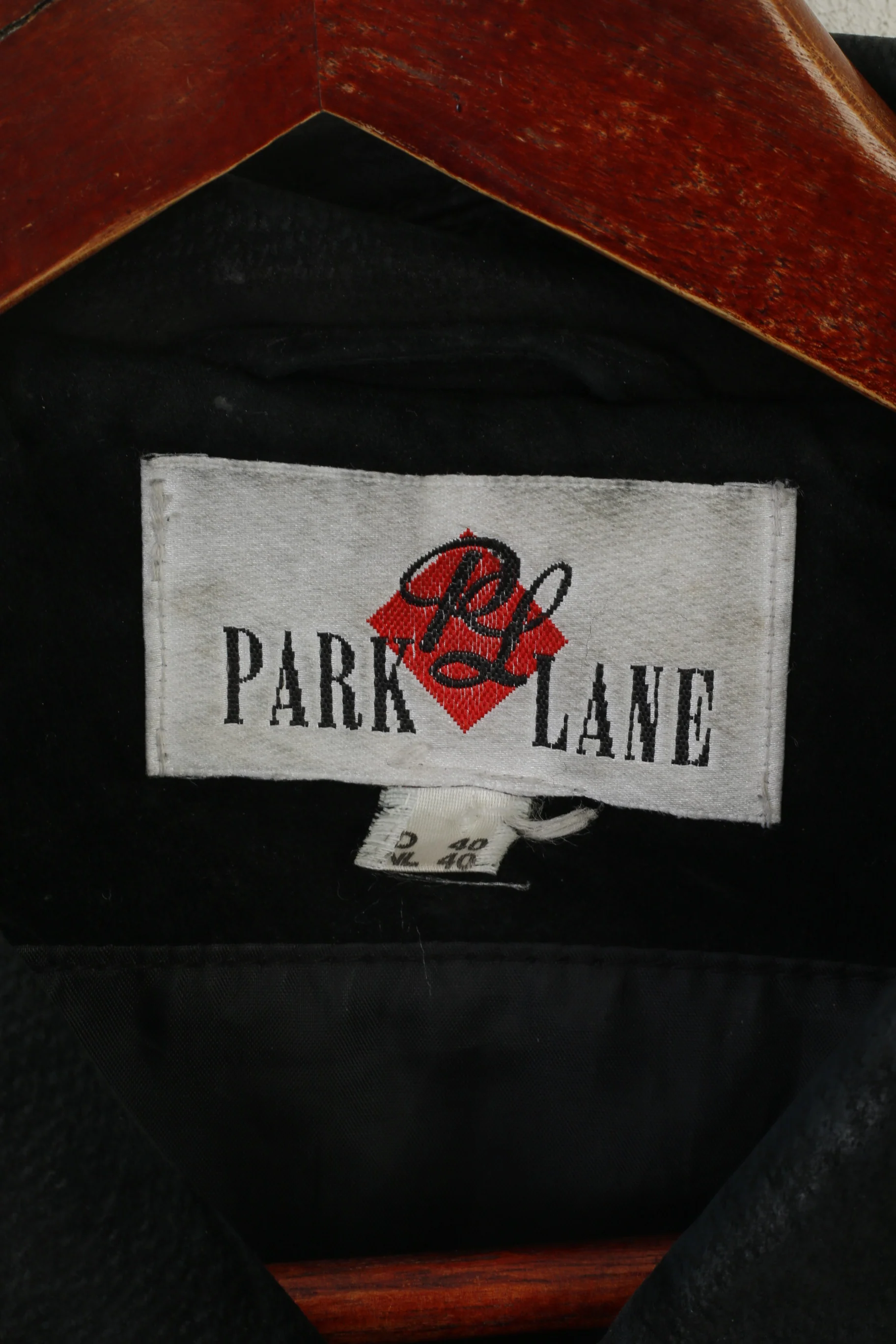 Park Lane Women 14 40 Jacket Black Leather Vintage Snake Shiny Shoulder Pads Top - Image 4