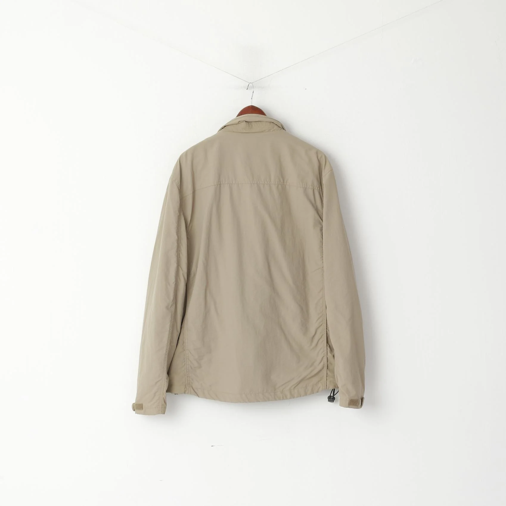 Wild Eagle Men XL Jacket Taupe Nylon Waterproof Lighweight Zip Up Classic Top - Image 7