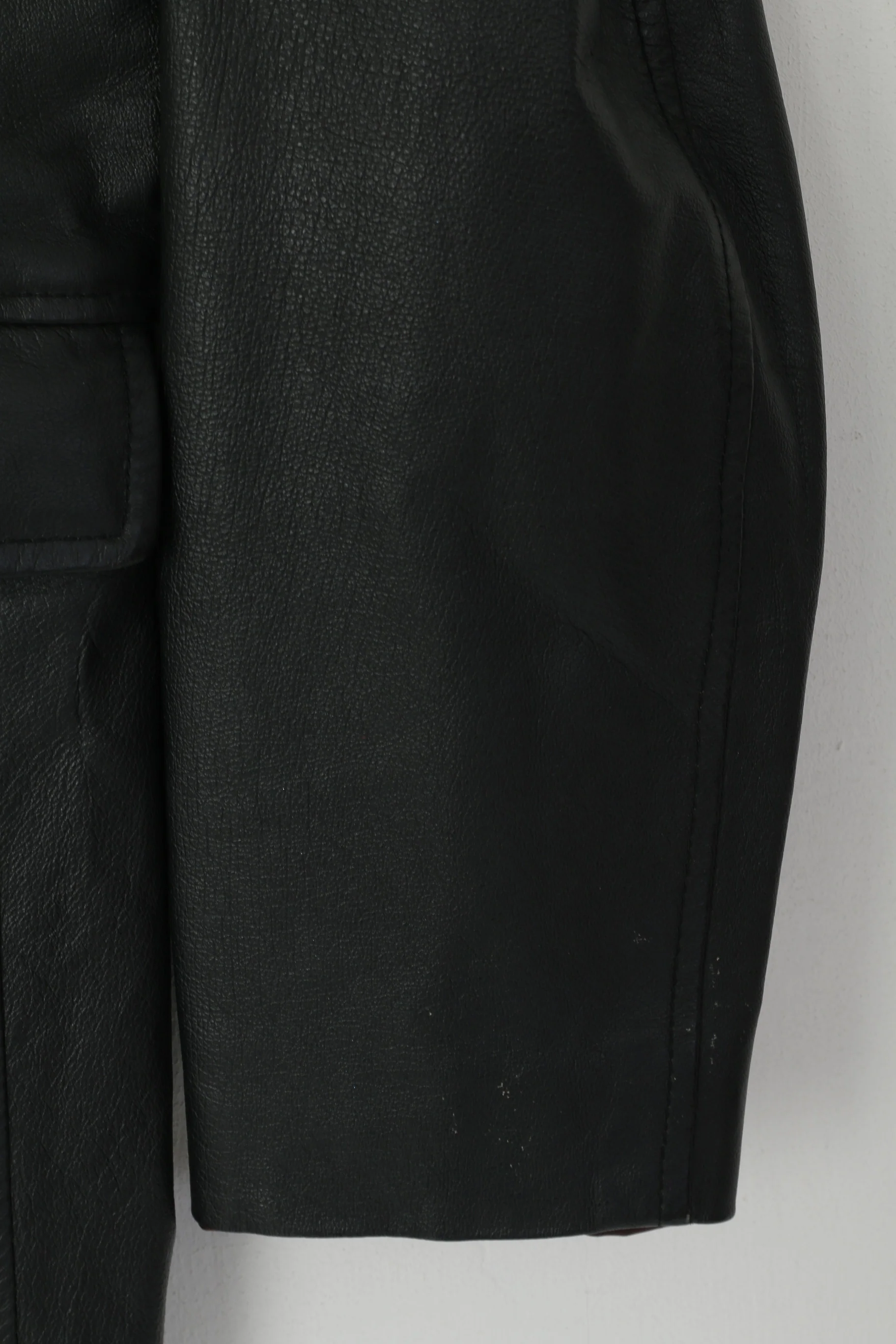 Freemans Women 12 S Coat Black Leather Single Breasted Classic Top - Image 3