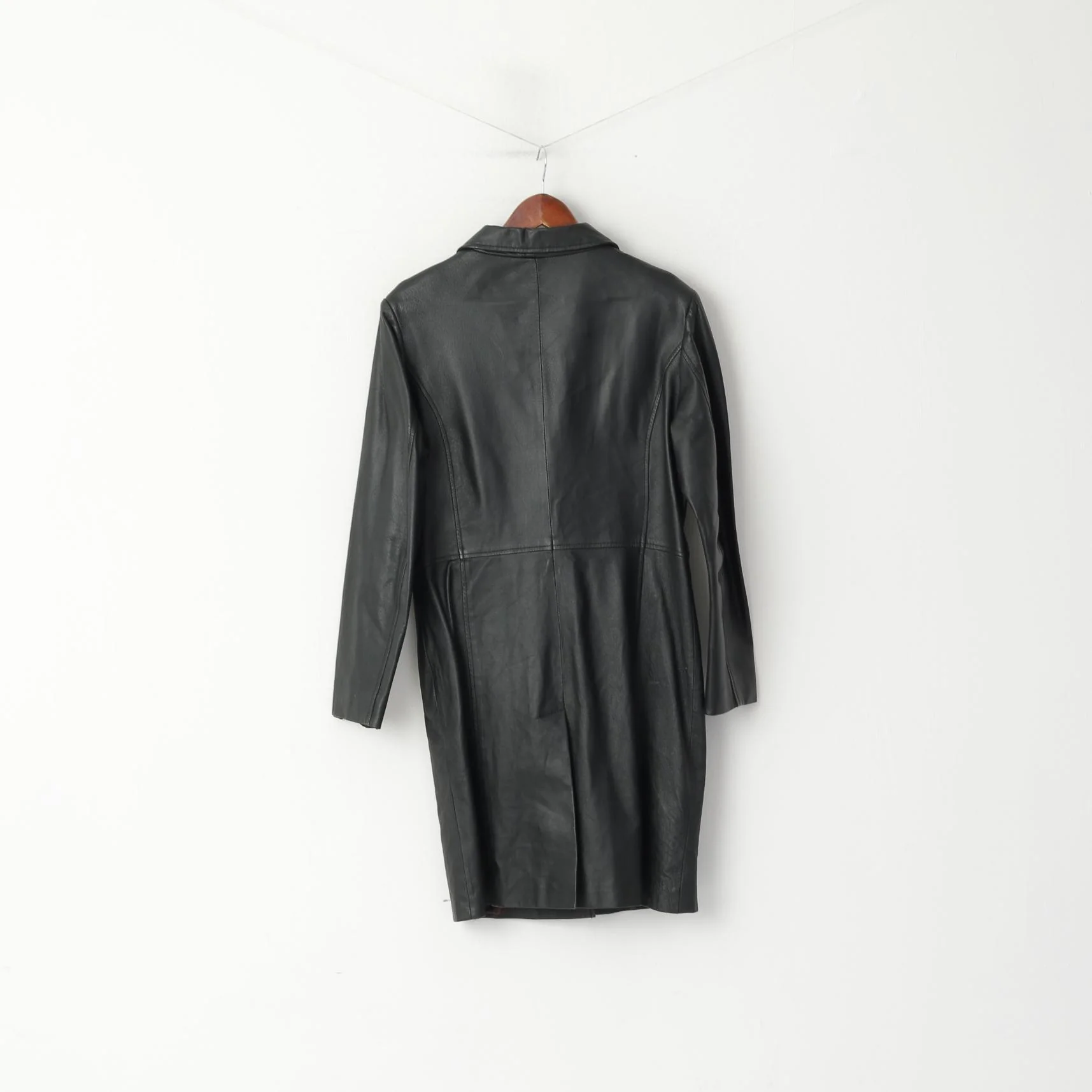 Freemans Women 12 S Coat Black Leather Single Breasted Classic Top - Image 7