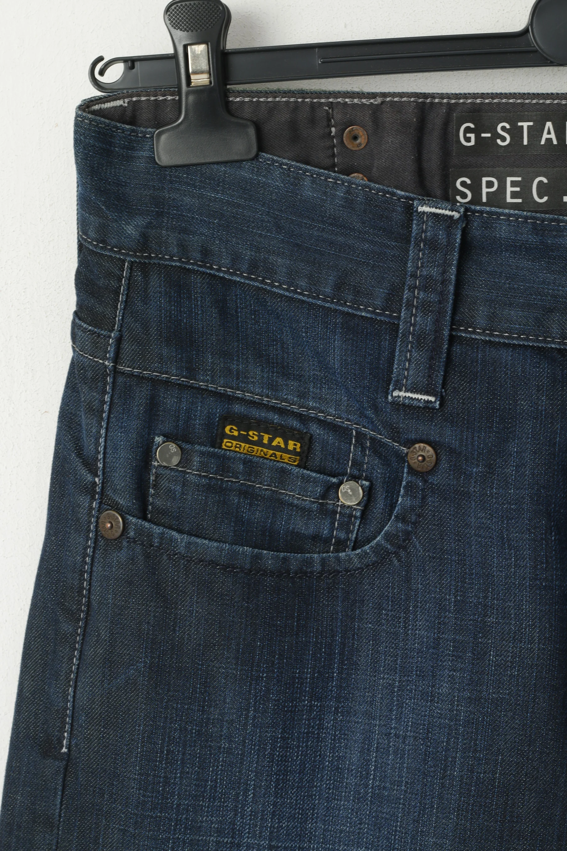 G-STAR Men W 31 L 32 Jeans Trousers Navy Denim Radar Cover Loose Cotton Straight Pants - Image 2