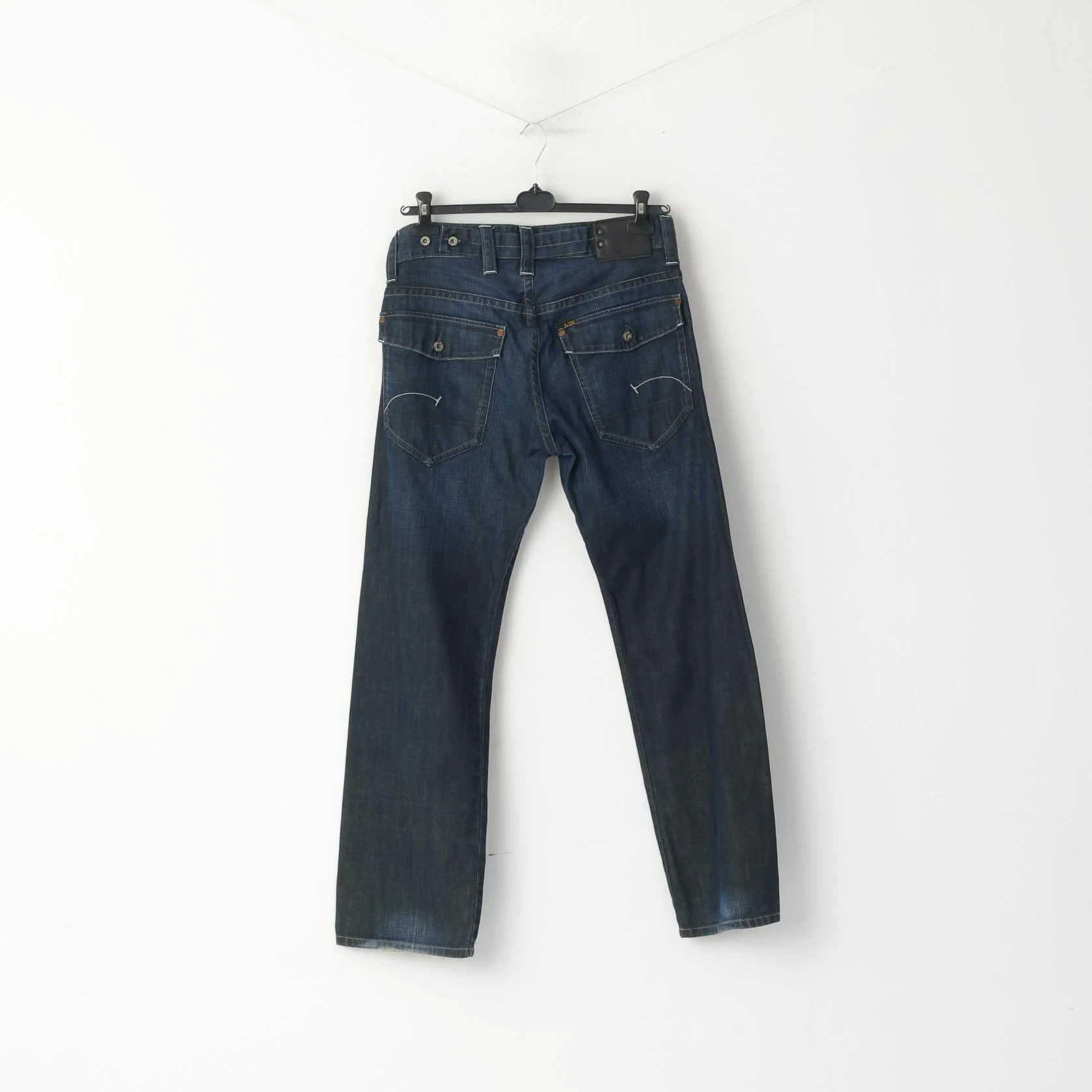 G-STAR Men W 31 L 32 Jeans Trousers Navy Denim Radar Cover Loose Cotton Straight Pants - Image 7
