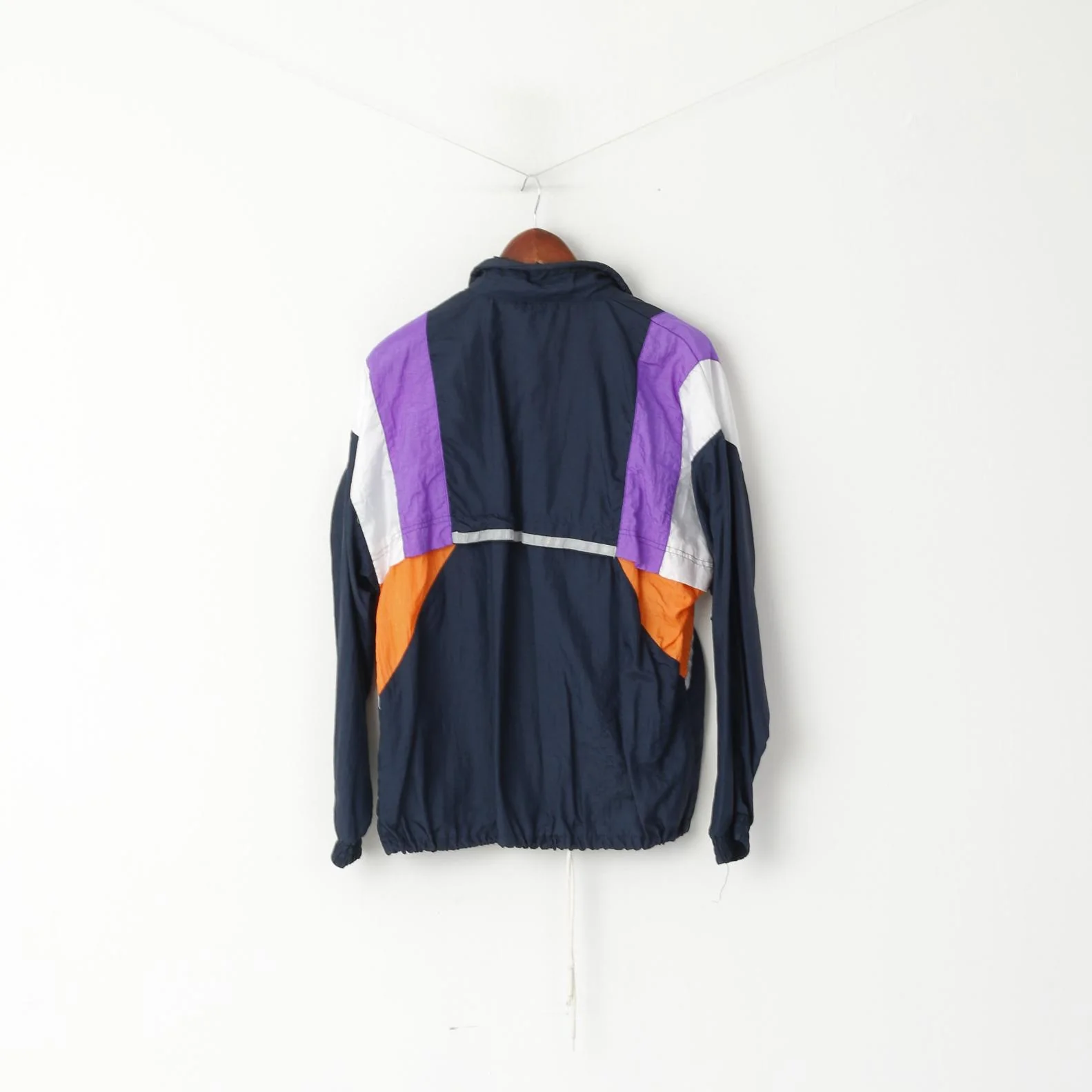 SUB 4 Men S Jacket Navy Vintage Reflective Trilobal Walk & Run Oldschool Sport Top - Image 4